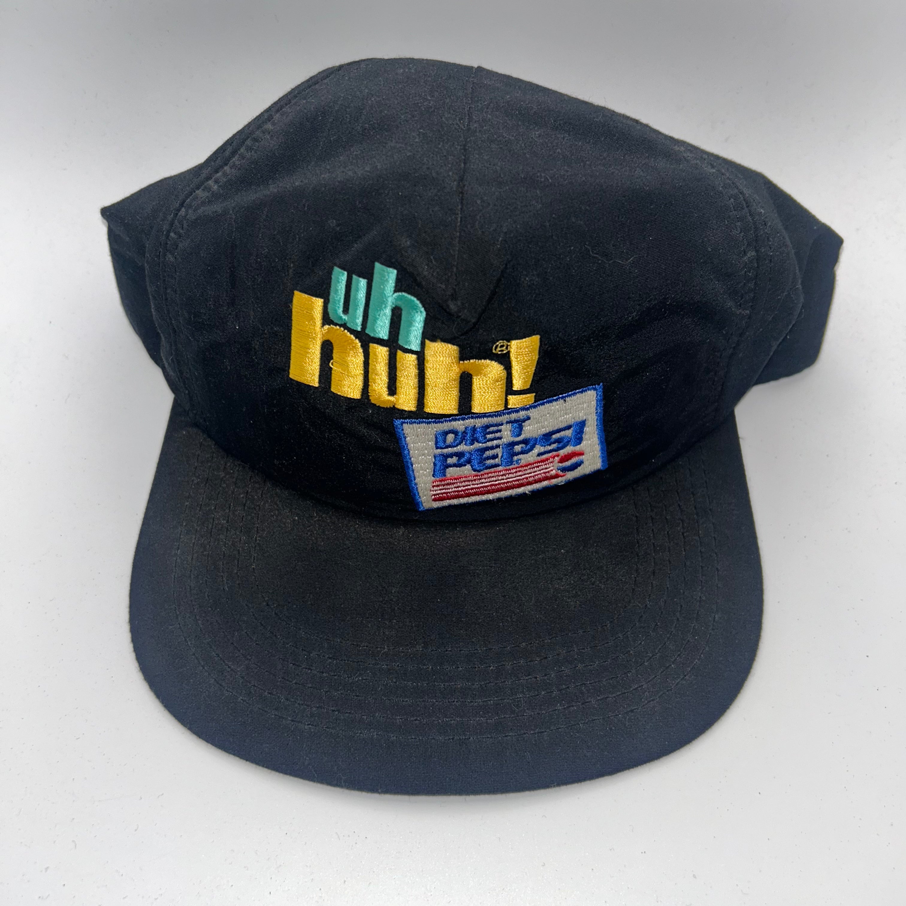 Vintage Diet Pepsi Soda Promo Uh Huh Black Nylon Snapback Hat