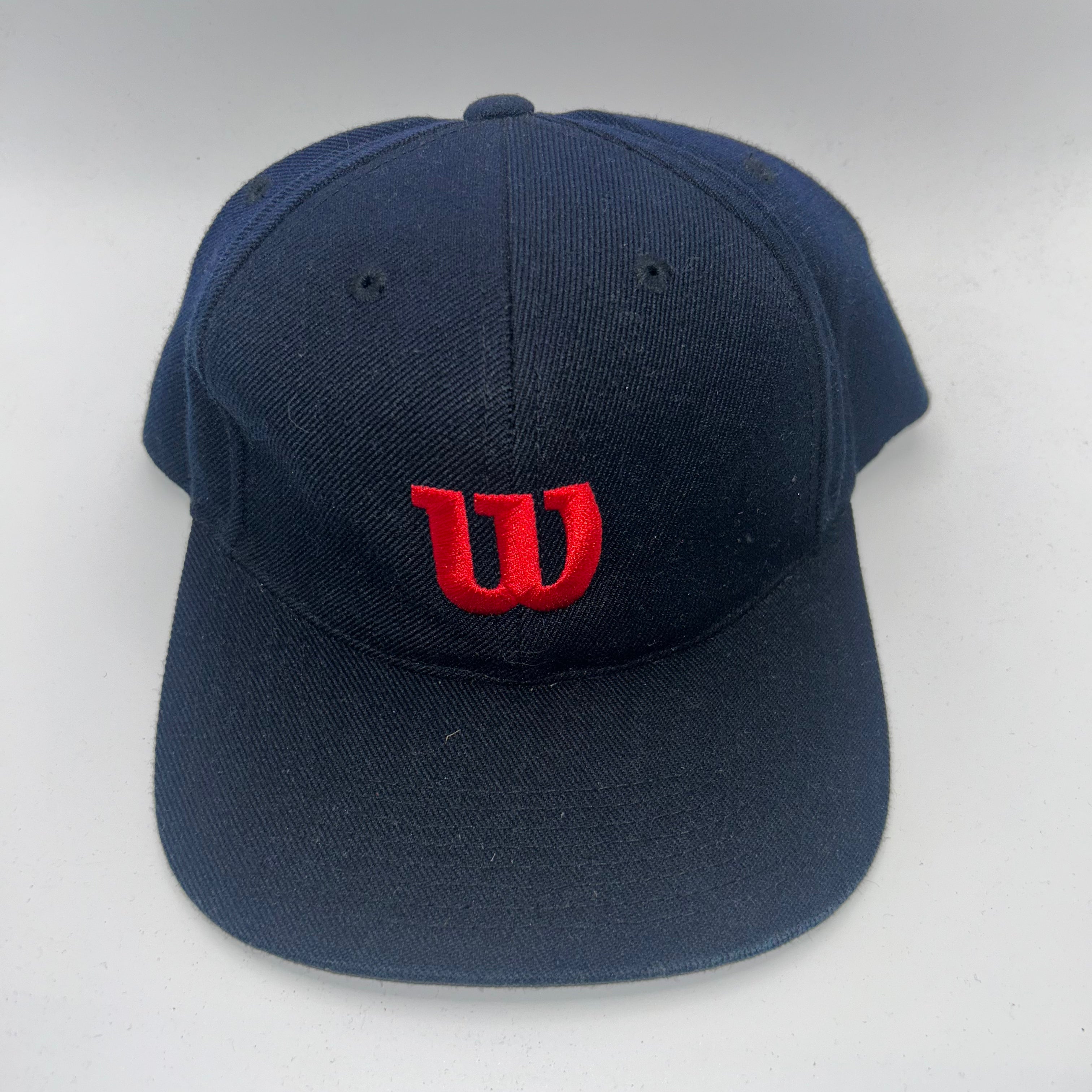 Vintage Wilson Sporting Goods W Golf Black Strapback Hat