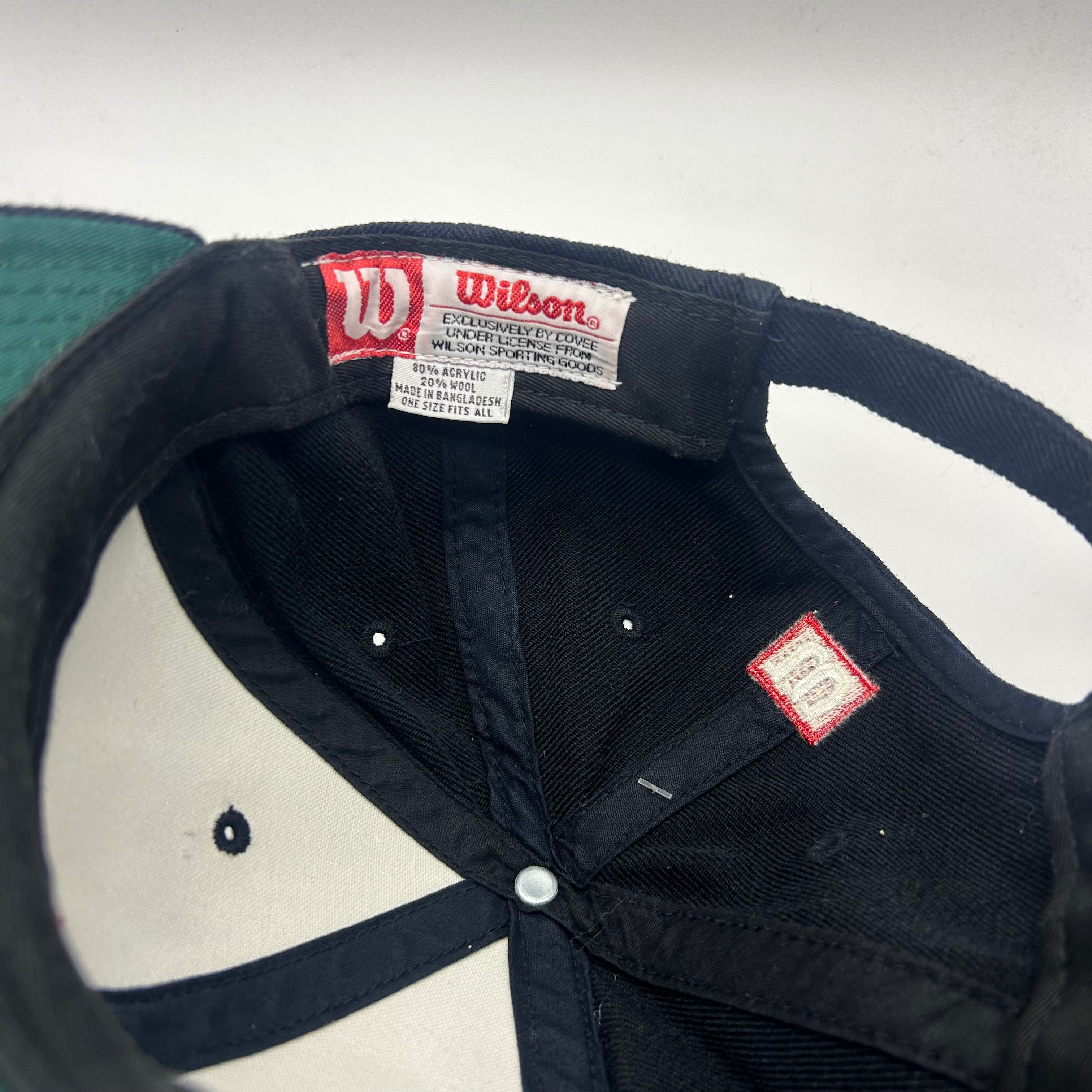 Vintage Wilson Sporting Goods W Golf Black Strapback Hat