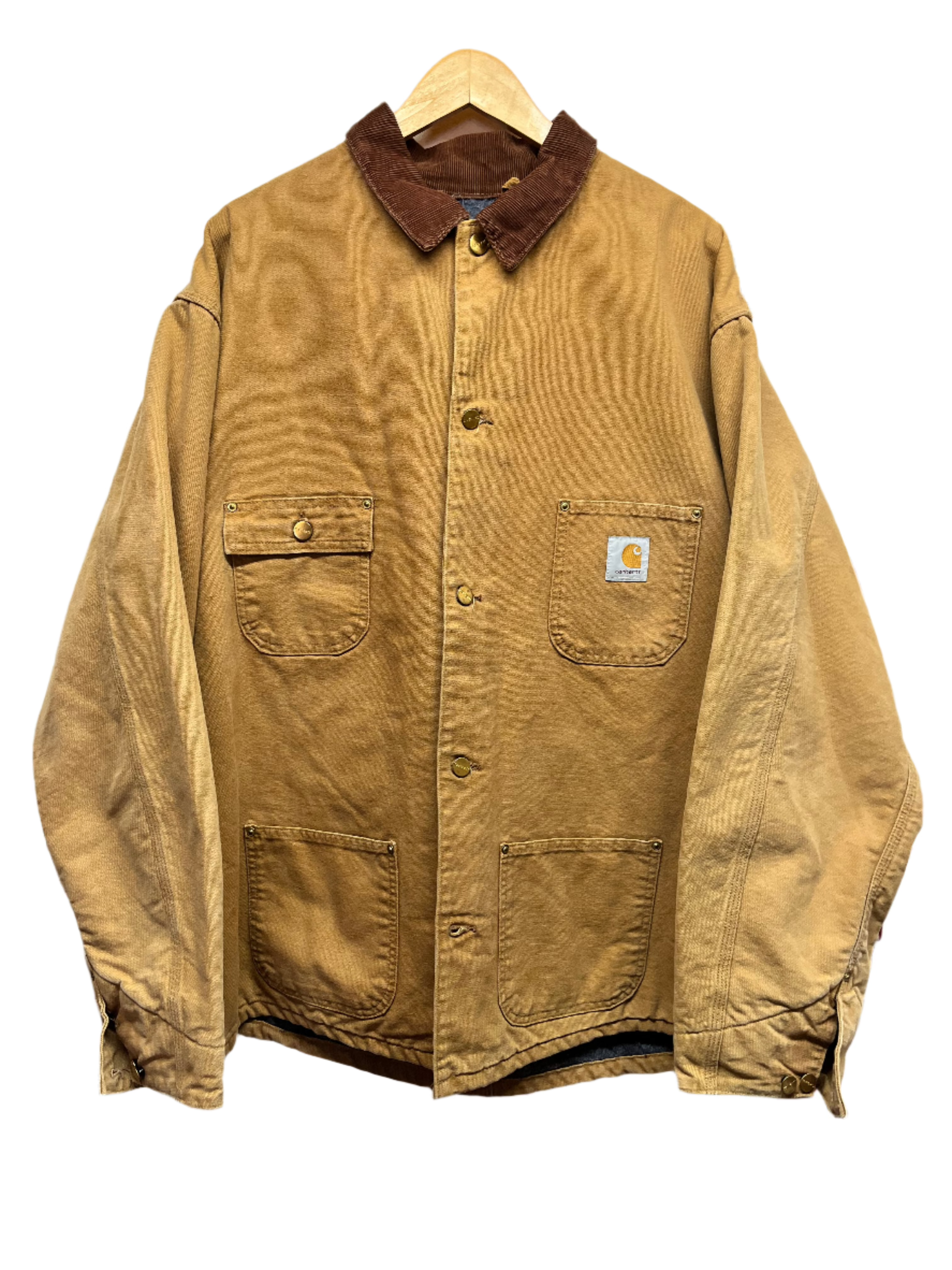 Vintage Carhartt Tan Blanket Lined Chore Barn Coat: XXL