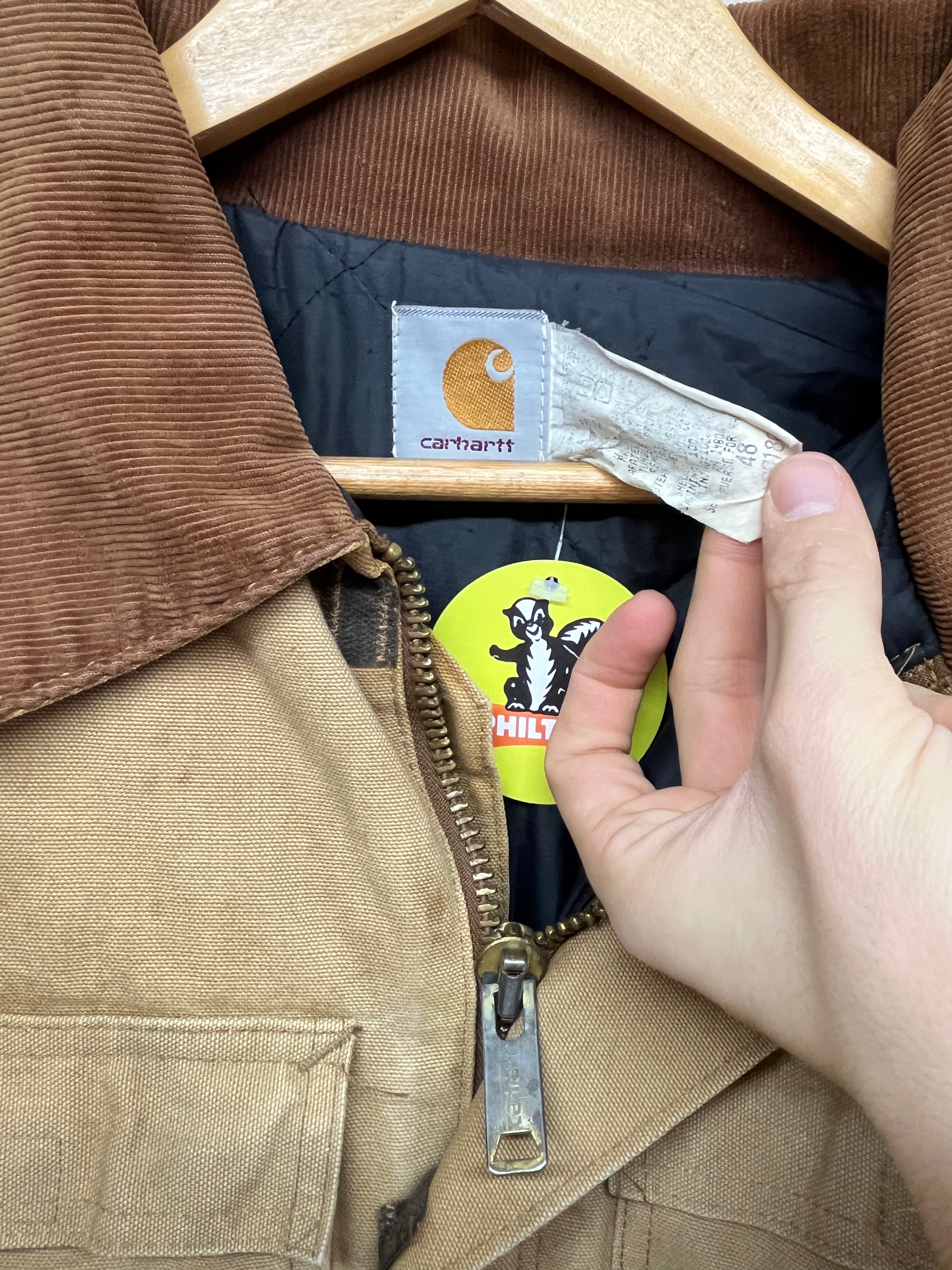 Vintage Carhartt Tan Artic Quilt Lined Zip-Up Jacket: XL 48