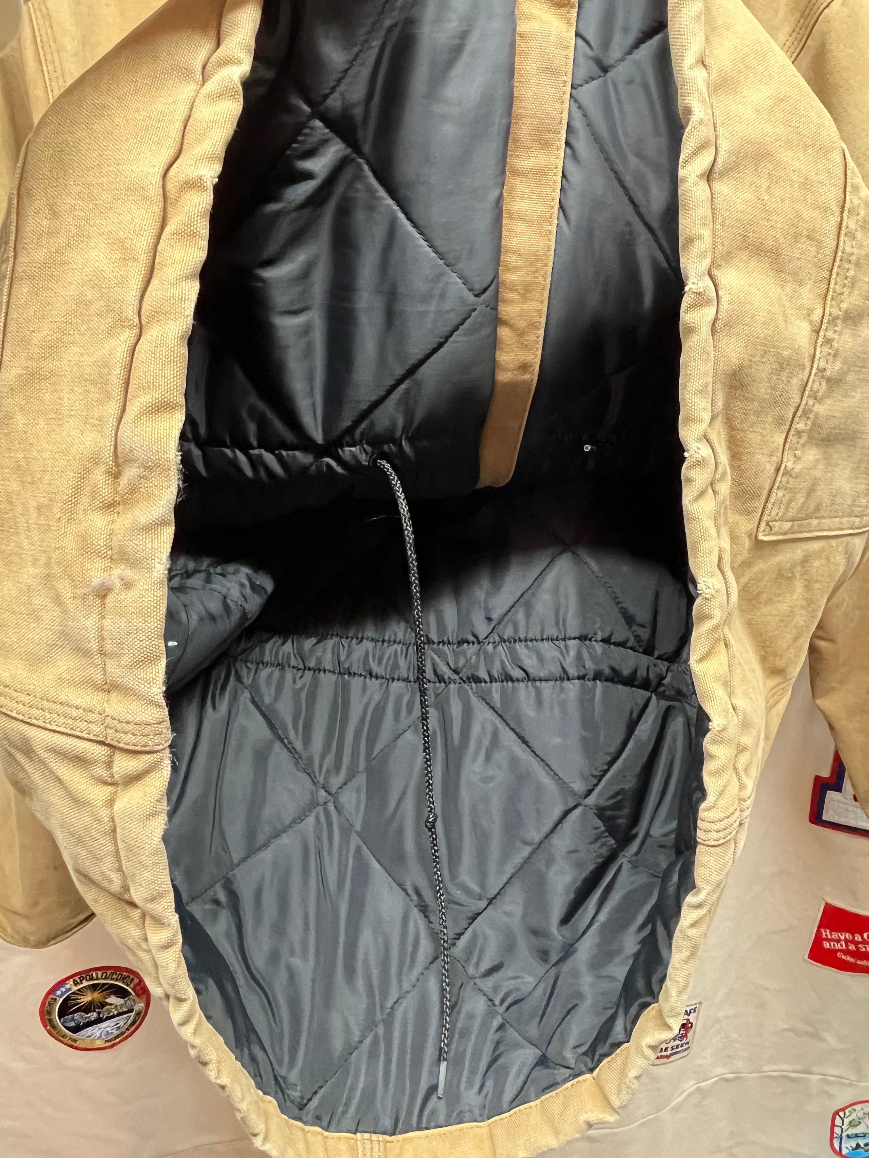 Vintage Carhartt Tan Artic Quilt Lined Zip-Up Jacket: XL 48