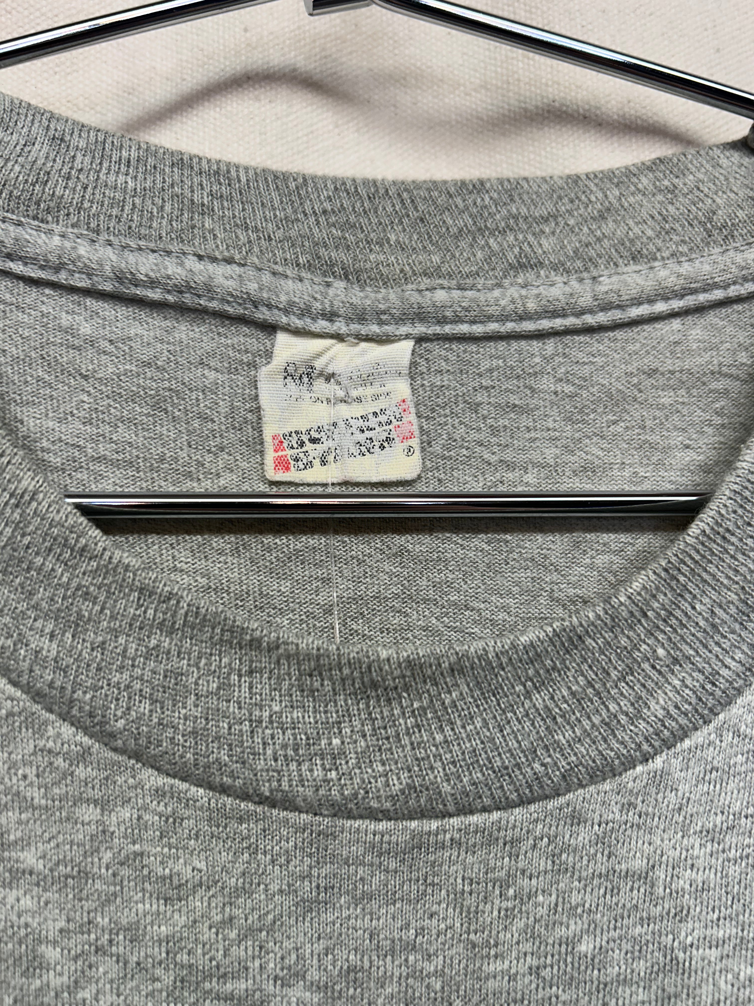 Vintage 80's Michael Jordan Chicago Bulls NBA Cartoon ScreenStars Grey T-Shirt: M