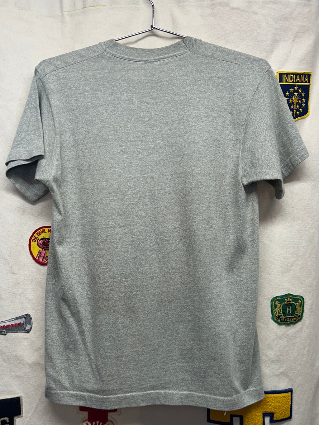 Vintage 80's Michael Jordan Chicago Bulls NBA Cartoon ScreenStars Grey T-Shirt: M