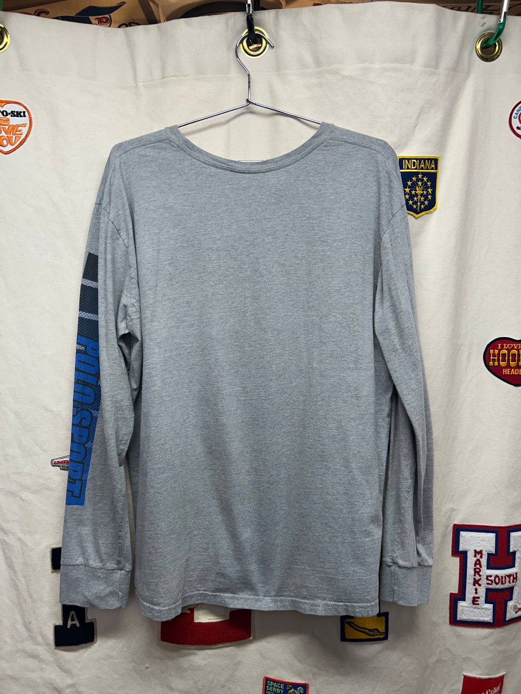 Vintage POLO Sport Ralph Lauren PS67 Long Sleeve Grey T-Shirt: L