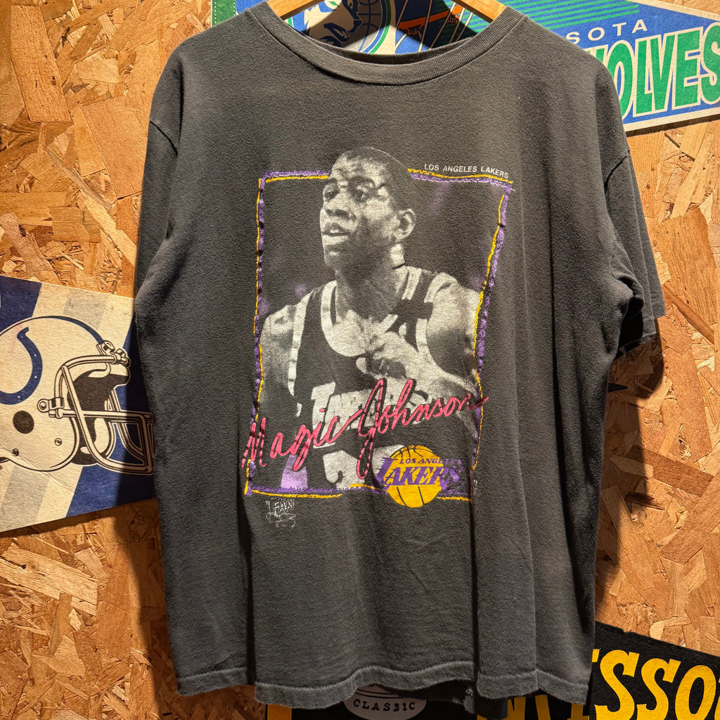 VTG 1990 NBA Los Angeles Lakers Magic Johnson T-Shirt: XL/L