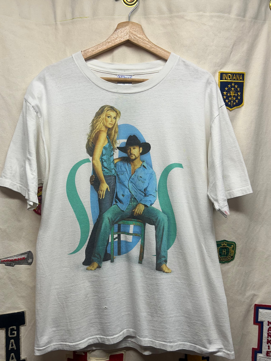 Vintage Tim McGraw & Faith Hill Soul2Soul Tour Y2k White T-Shirt: L