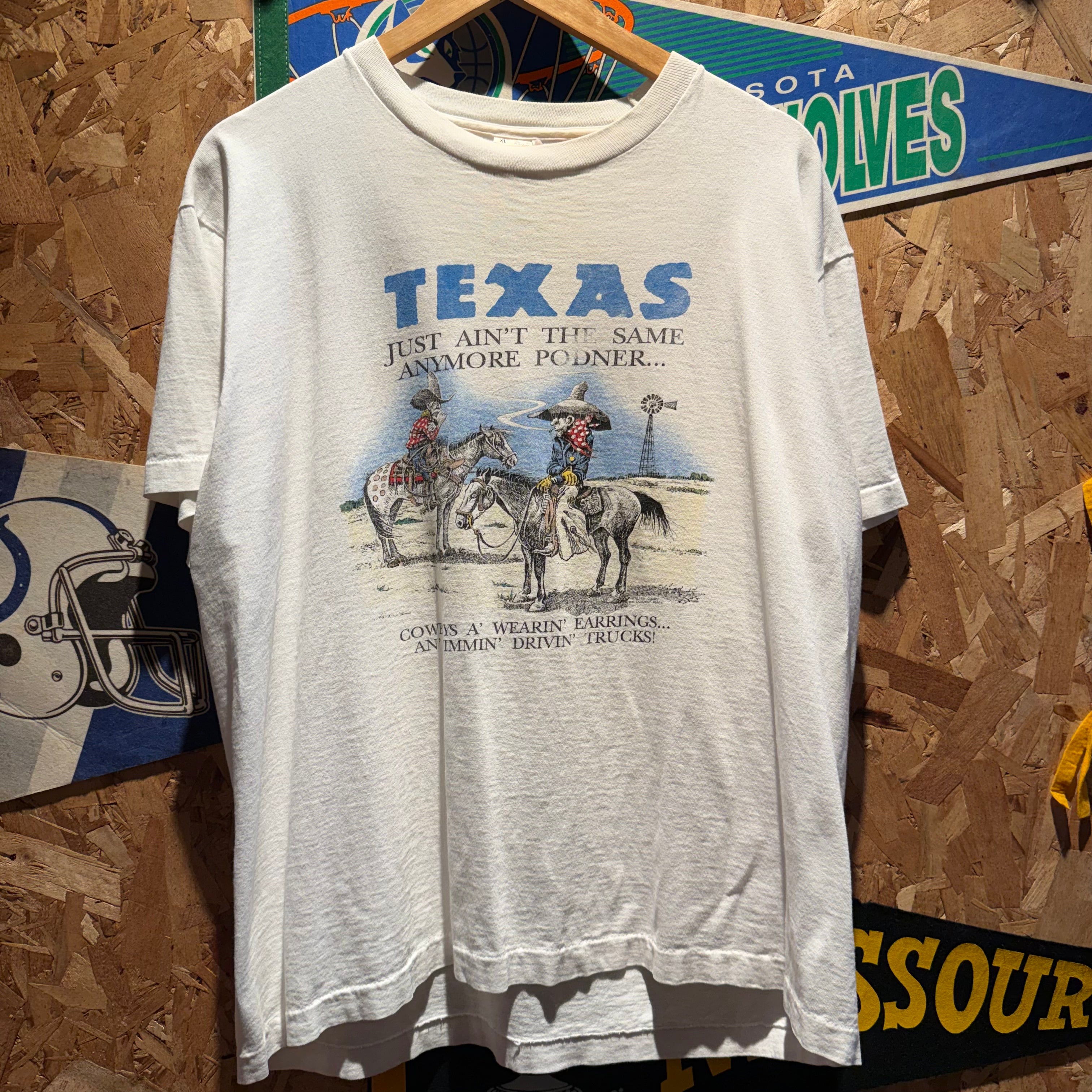VTG Texas Parody Comedy T-Shirt: XL