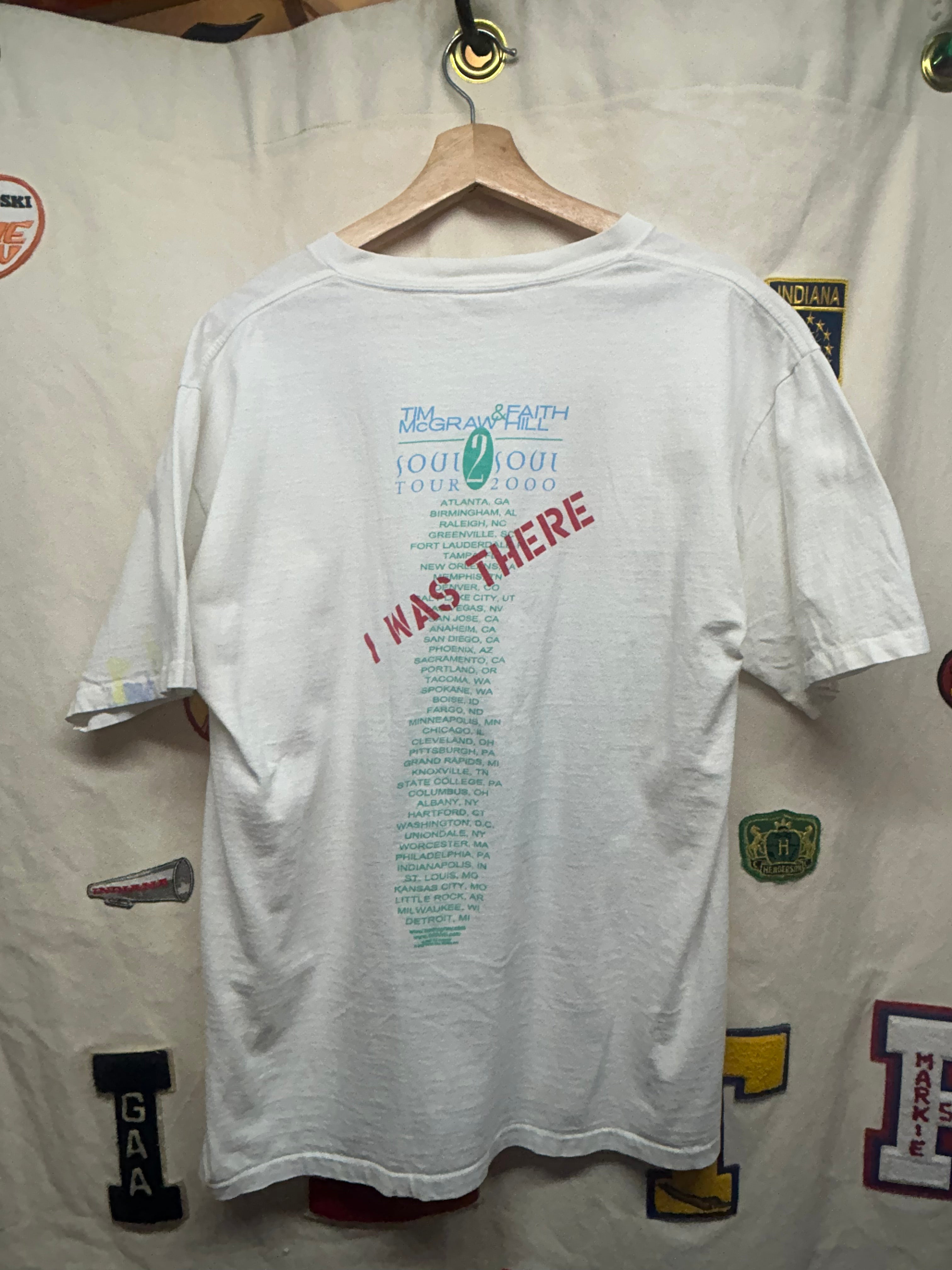 Vintage Tim McGraw & Faith Hill Soul2Soul Tour Y2k White T-Shirt: L