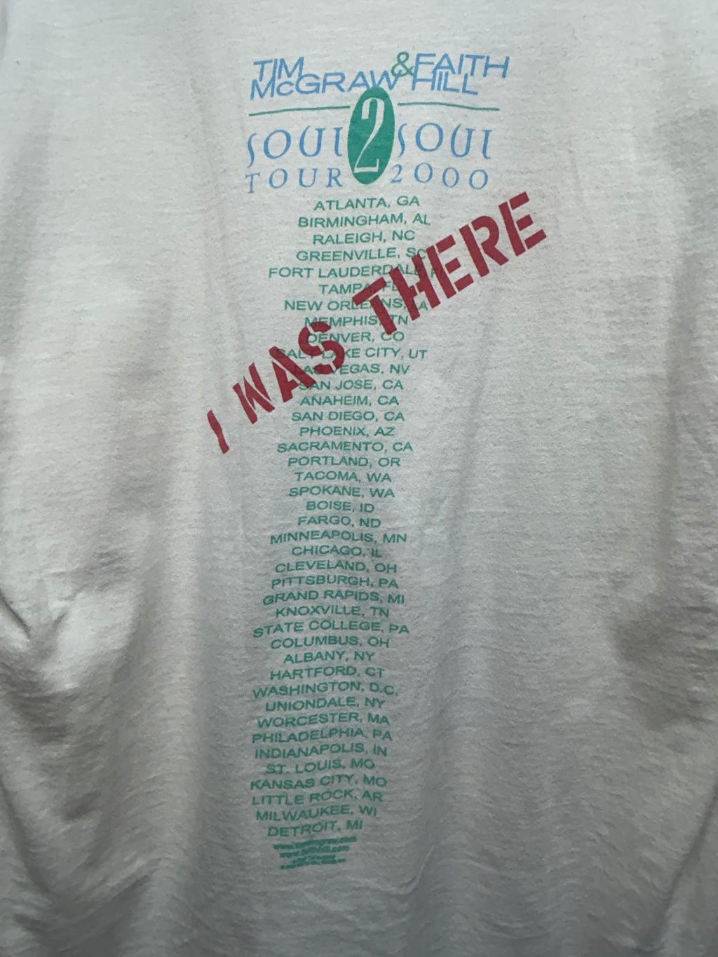 Vintage Tim McGraw & Faith Hill Soul2Soul Tour Y2k White T-Shirt: L