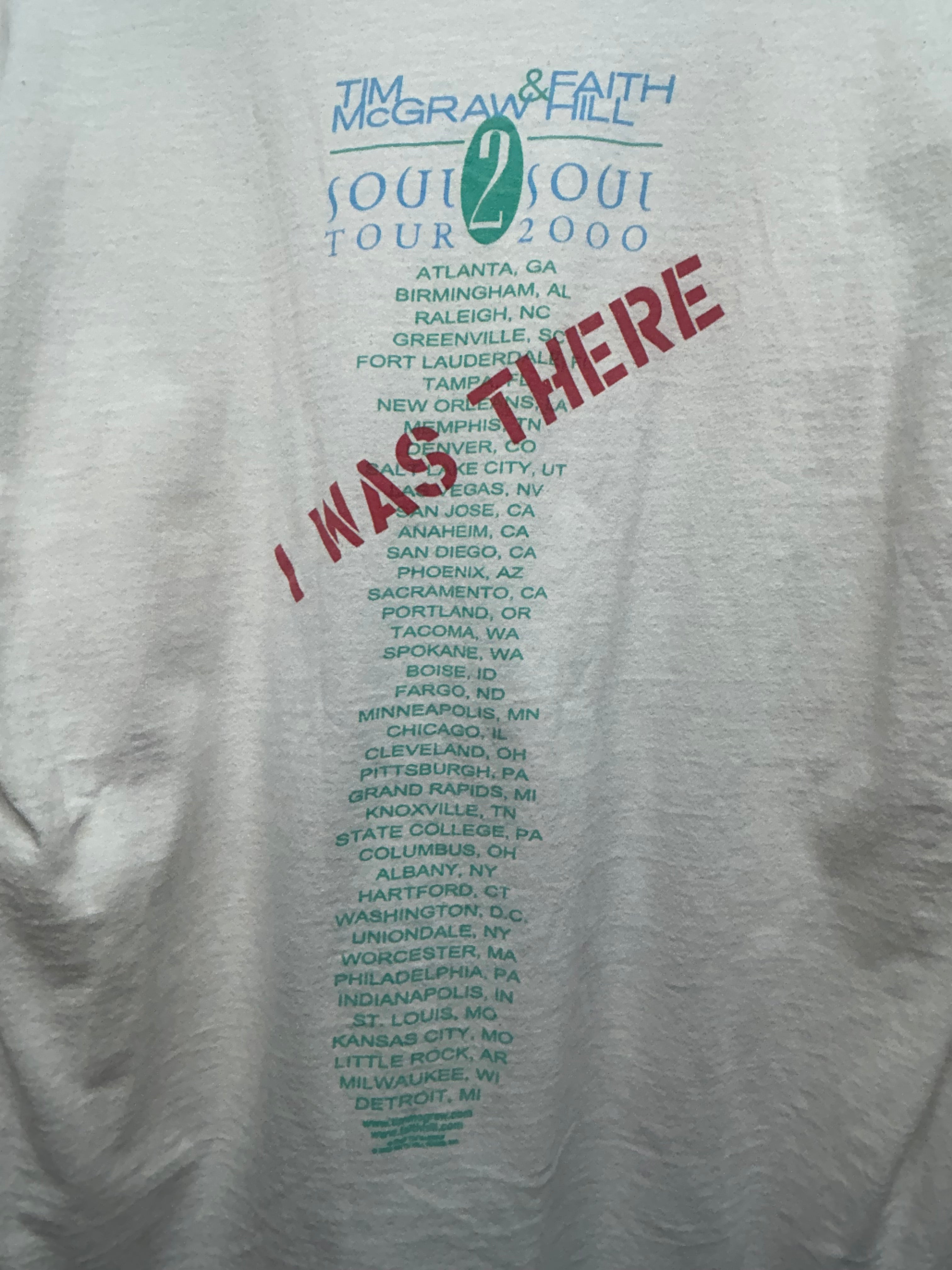Vintage Tim McGraw & Faith Hill Soul2Soul Tour Y2k White T-Shirt: L
