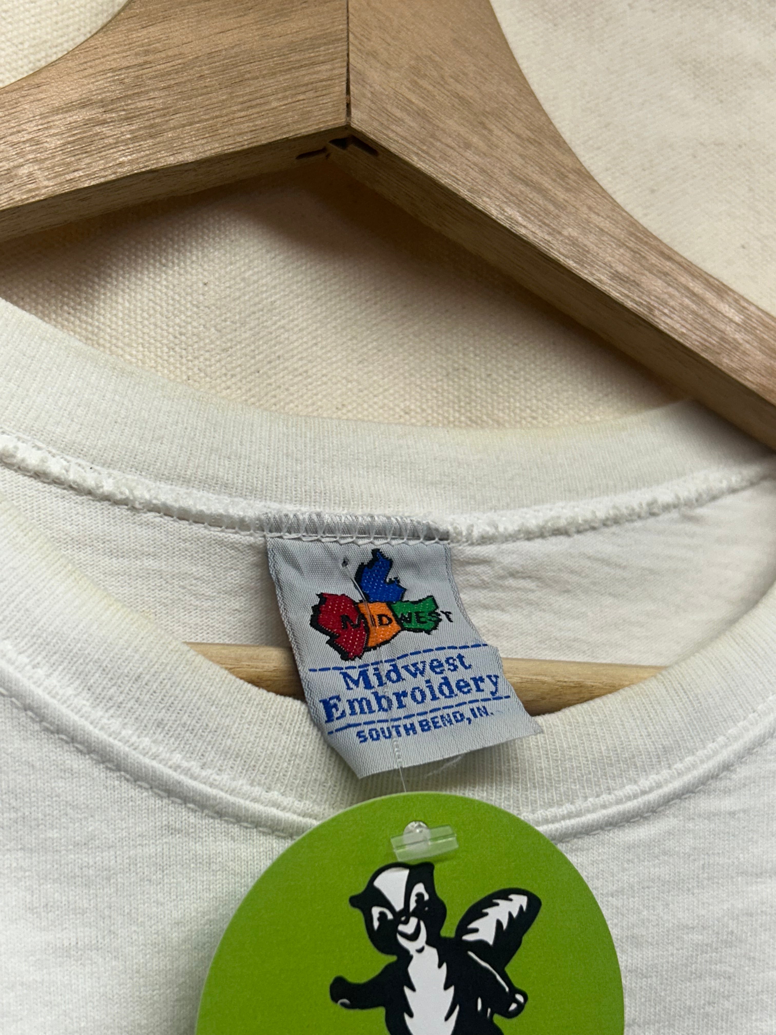 Vintage IU Indiana Hoosiers Crest Midwest Embroidery T-Shirt: L