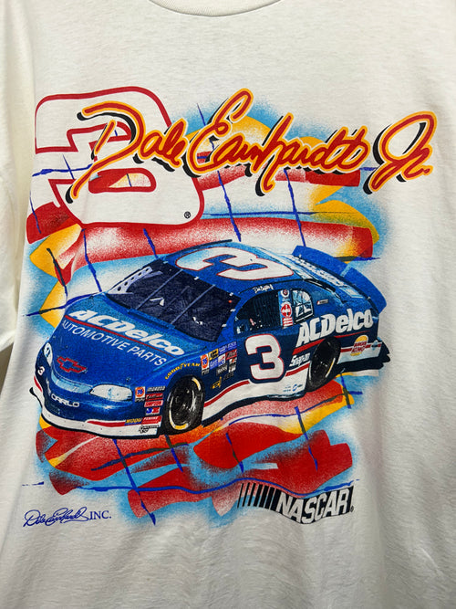 Vintage '98 Dale Earnhardt Jr. White Nascar T-Shirt: XL