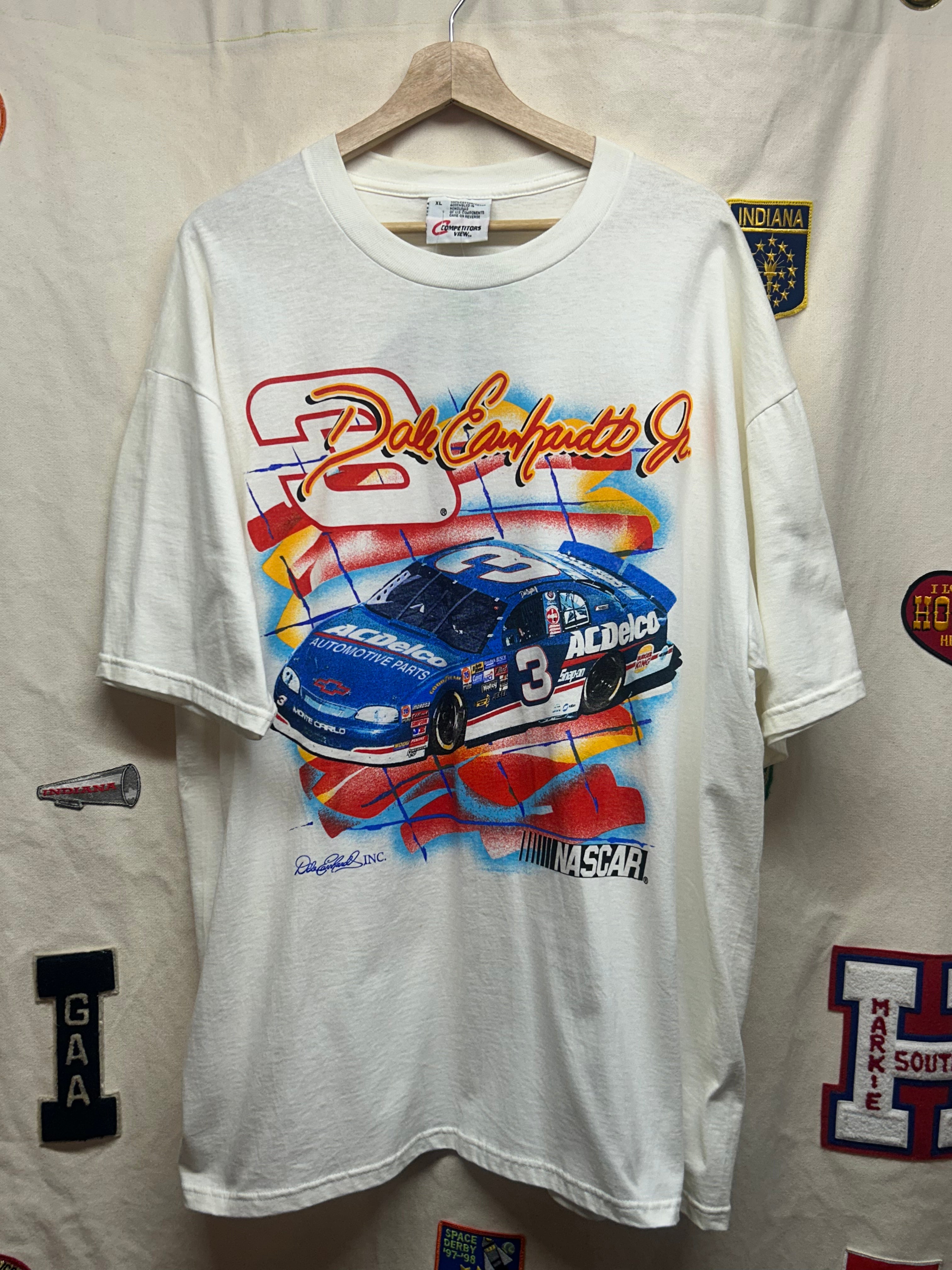 Vintage '98 Dale Earnhardt Jr. White Nascar T-Shirt: XL