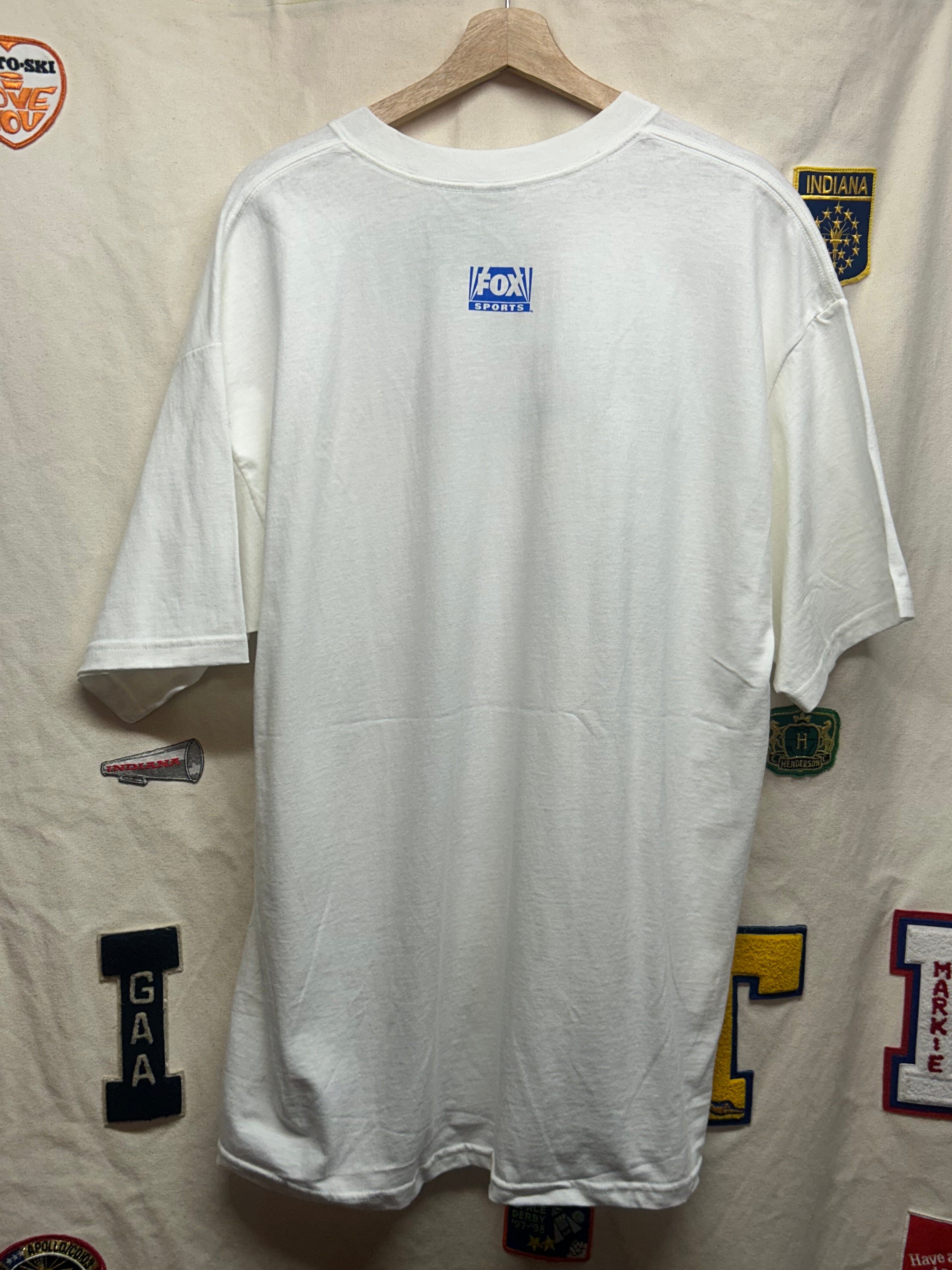 Vintage 2002 Bud Bowl Y2K Fox Sports White T-Shirt: XL