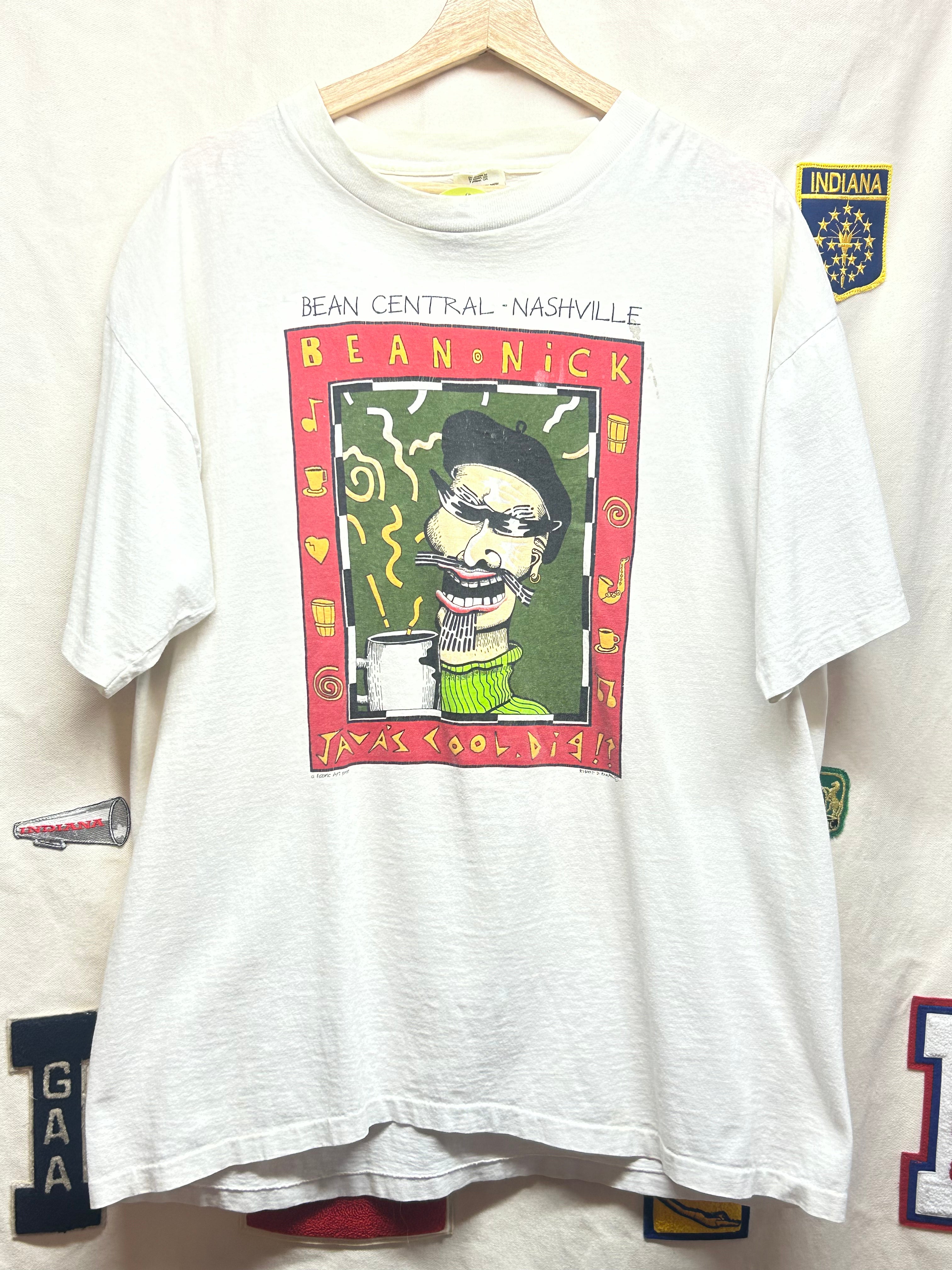 Vintage Robert D. Bardel Bean Nick Nashville White T-Shirt: XL