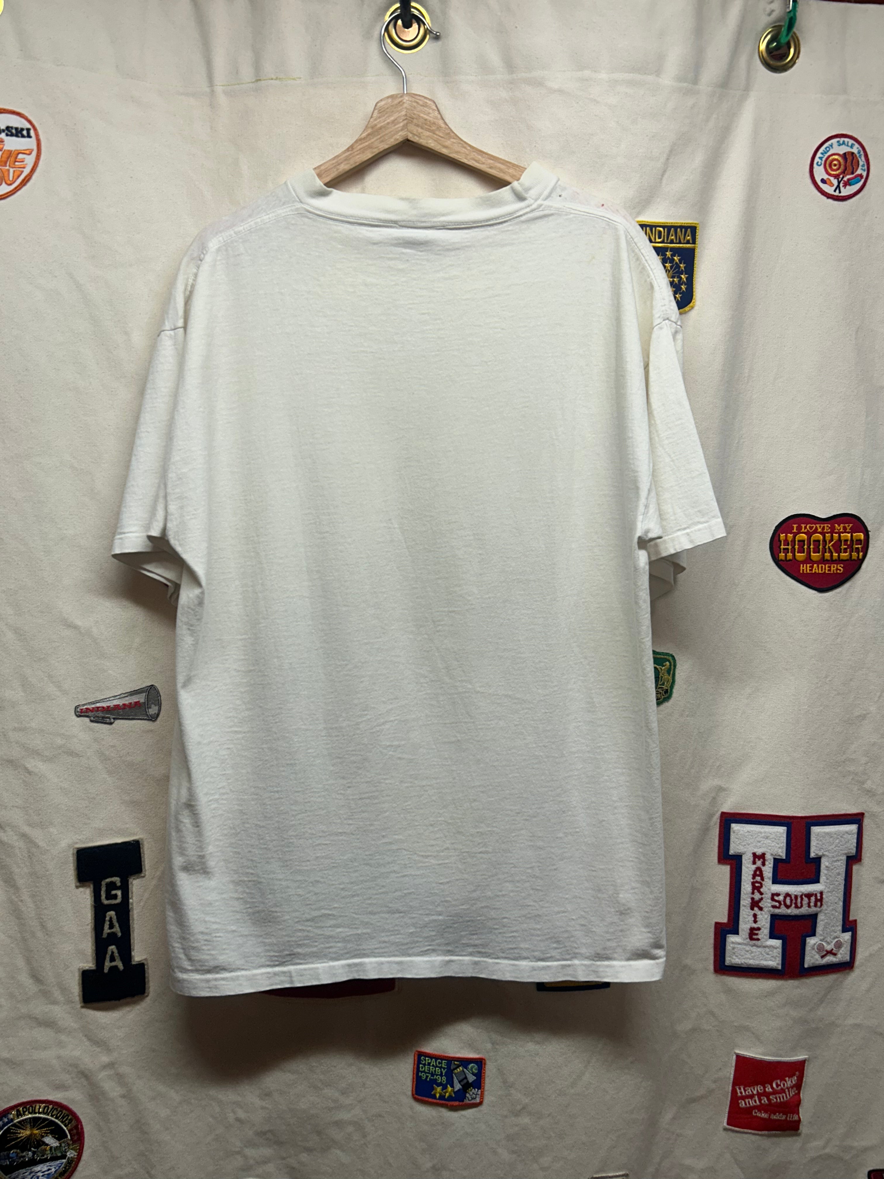 Vintage Robert D. Bardel Bean Nick Nashville White T-Shirt: XL