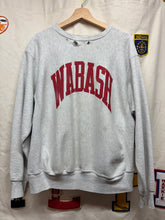 Load image into Gallery viewer, Vintage Wabash College Indiana Little Giants Grey Pro Weave Crewneck Sweatshirt: Large
