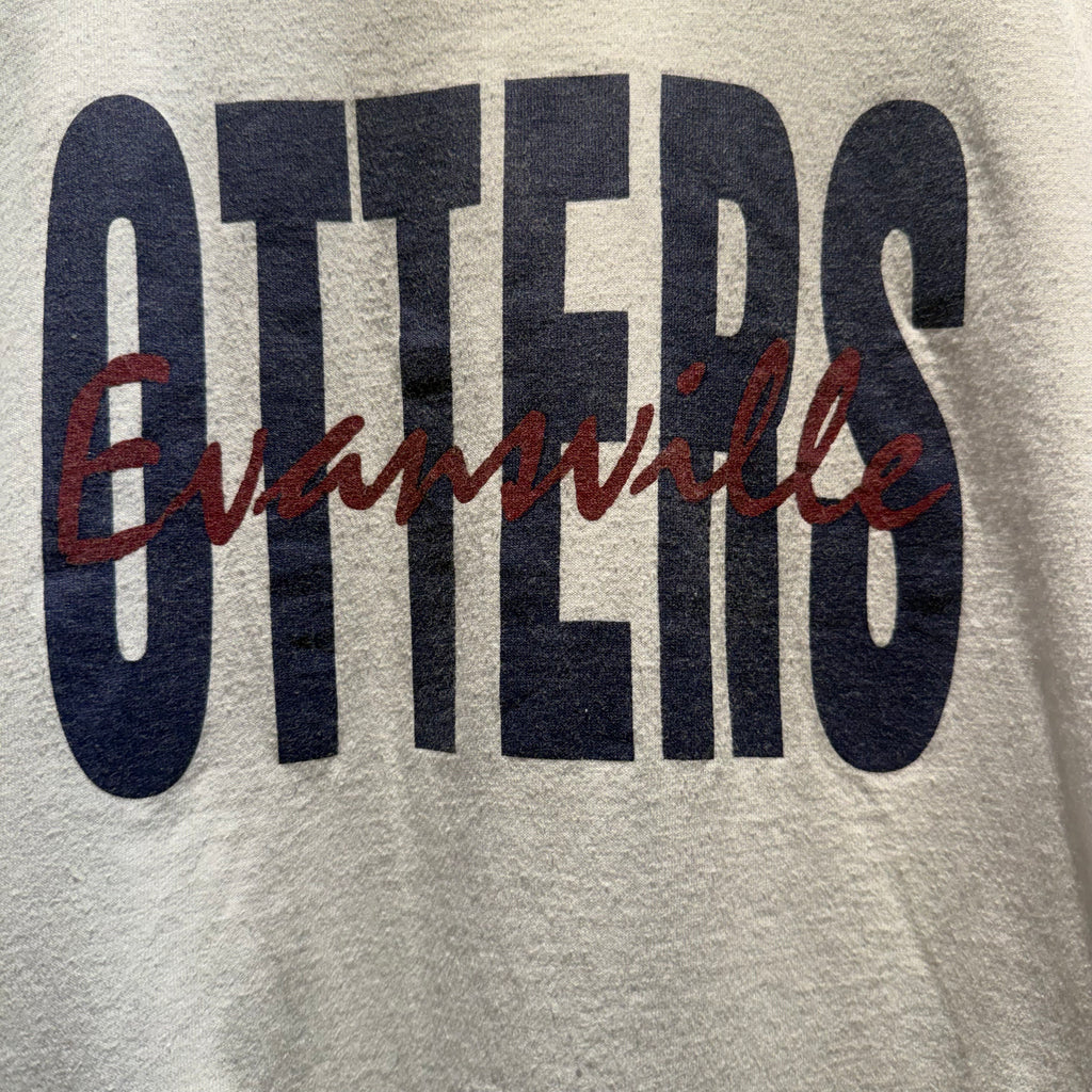 Vintage Evansville Indiana Otters Baseball T-Shirt: L