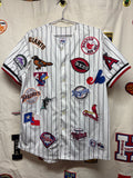 Vintage 2003 MLB All Star Game Chicago Pinstripe Patch Baseball Jersey: Large