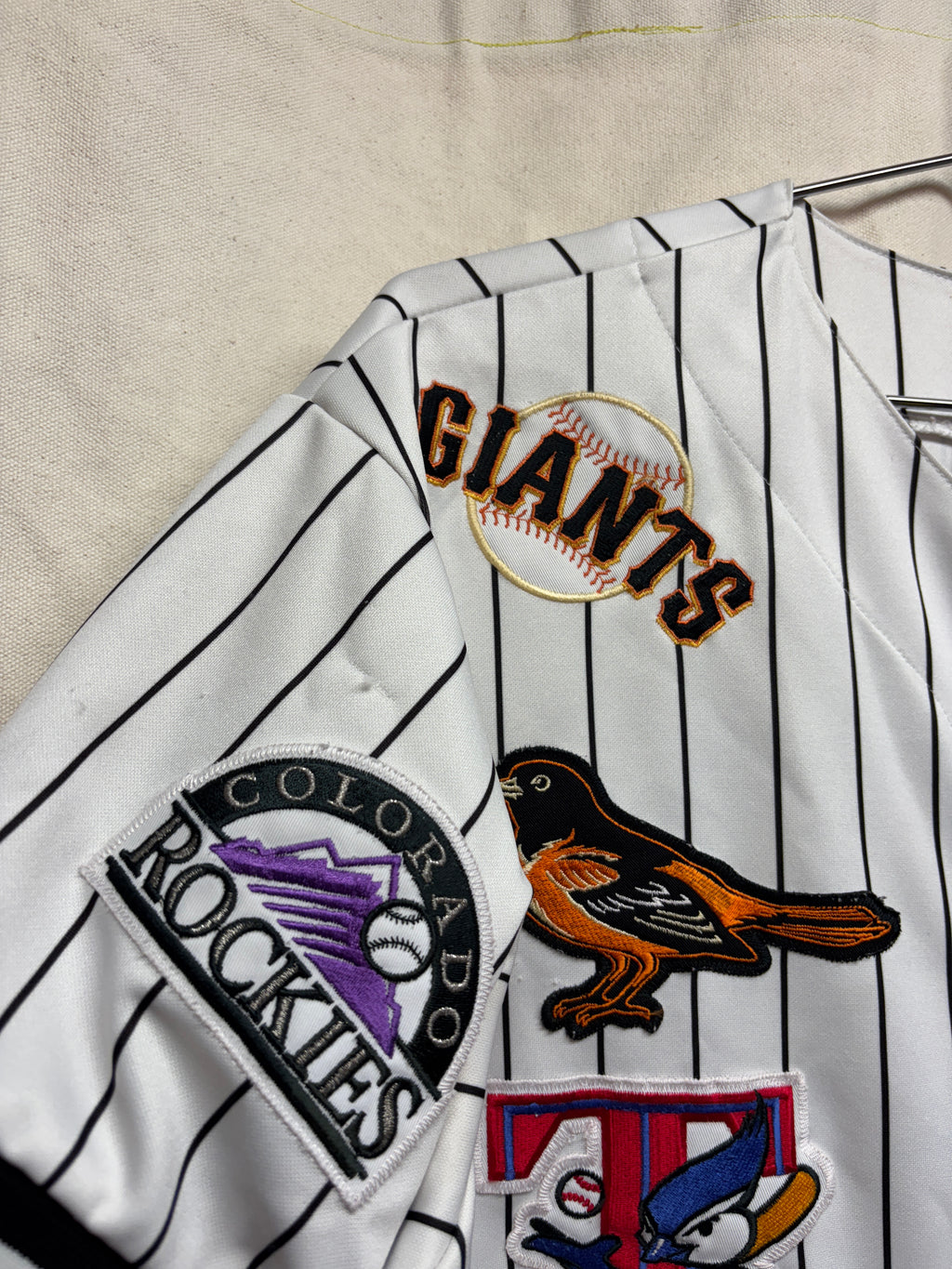 Vintage 2003 MLB All Star Game Chicago Pinstripe Patch Baseball Jersey: Large