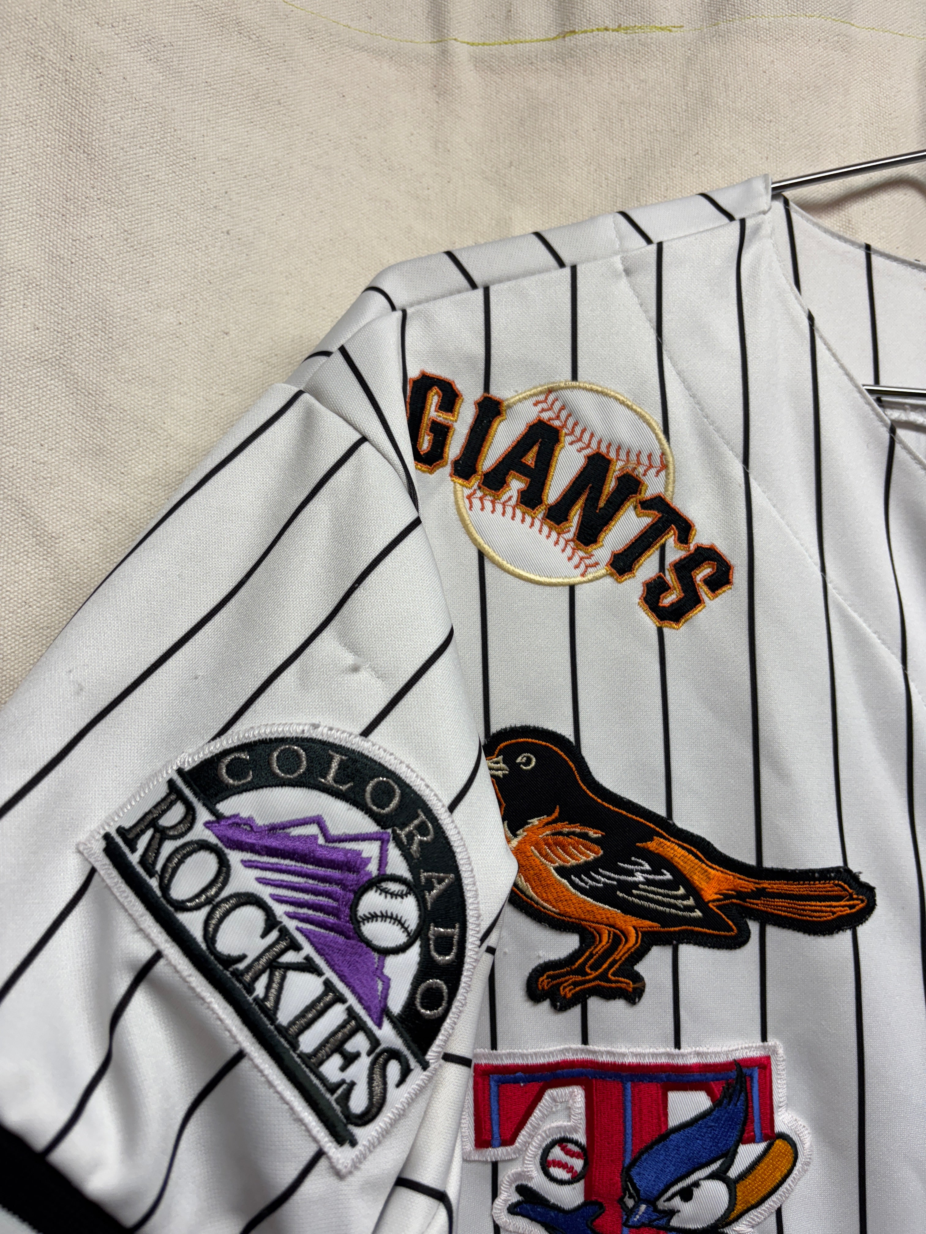 Vintage 2003 MLB All Star Game Chicago Pinstripe Patch Baseball Jersey: Large