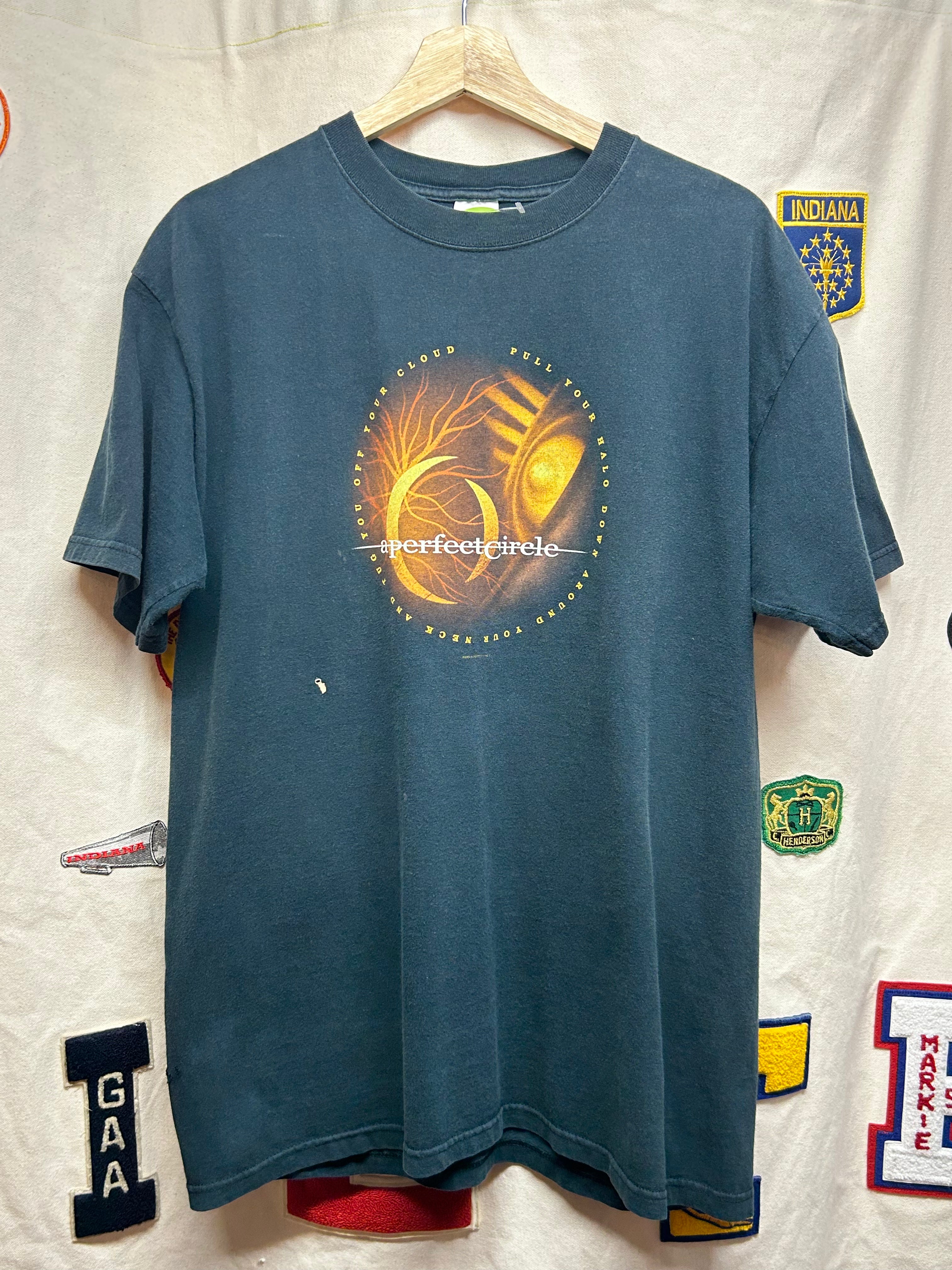 Vintage A Perfect Circle Y2K Black Band T-Shirt: L