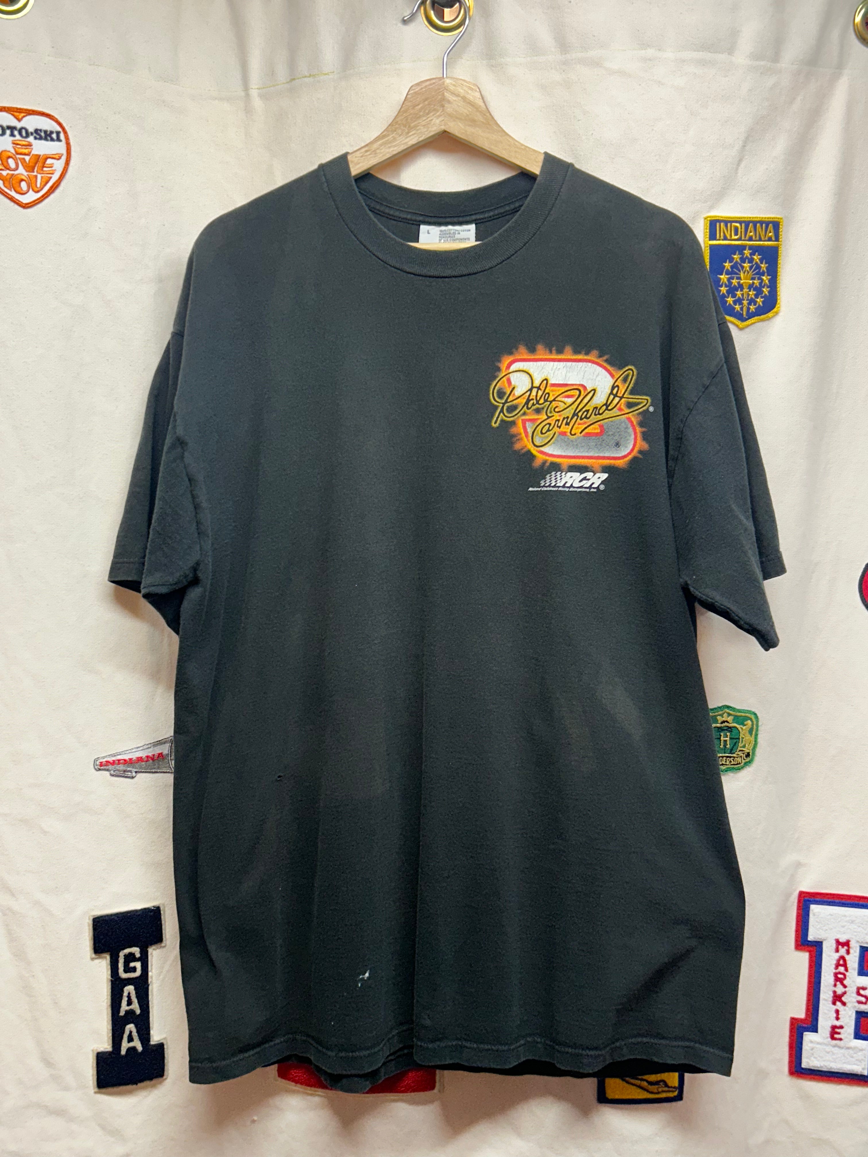 Vintage Dale Earnhardt "Man In Black" Nascar #3 Black T-Shirt: L