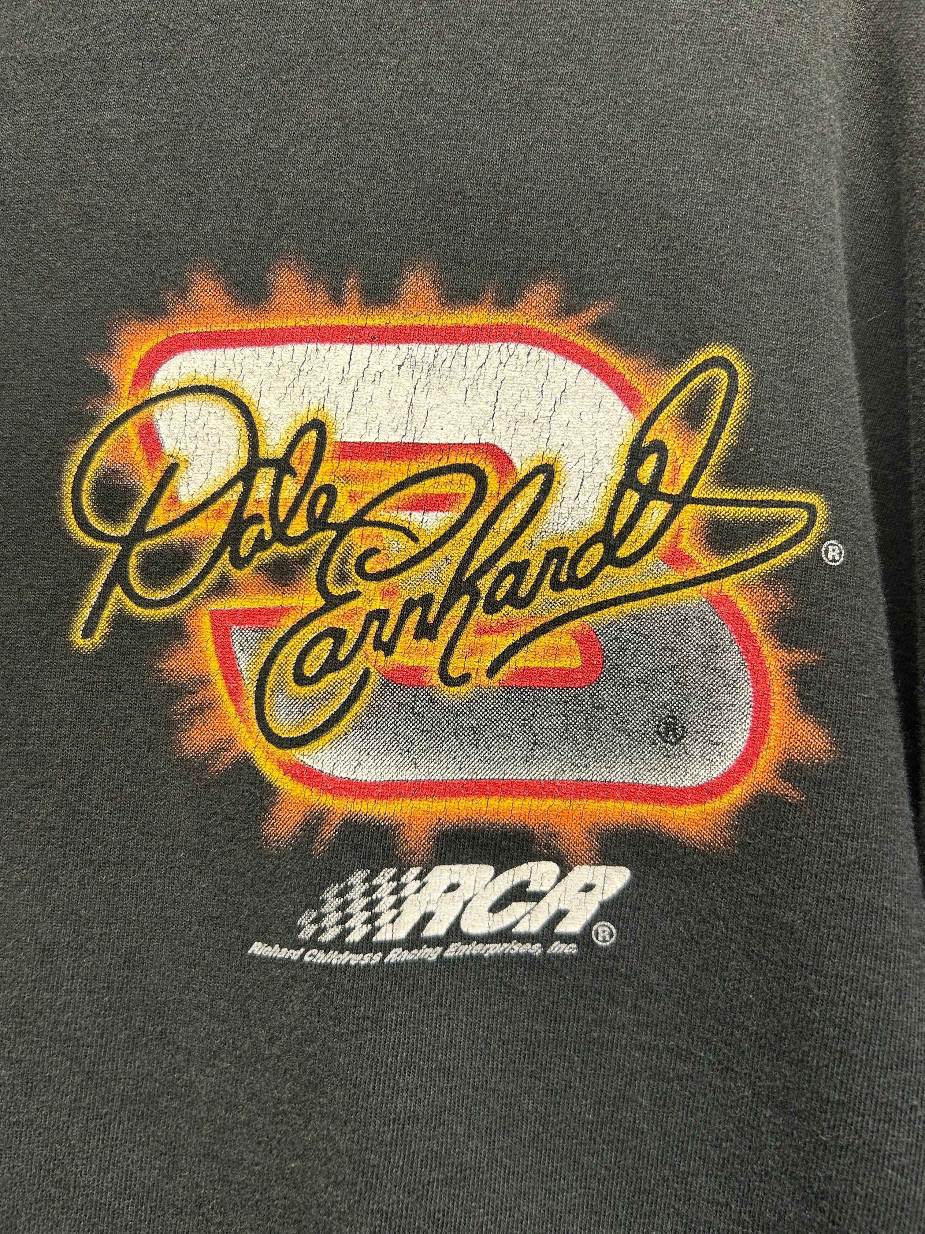 Vintage Dale Earnhardt "Man In Black" Nascar #3 Black T-Shirt: L