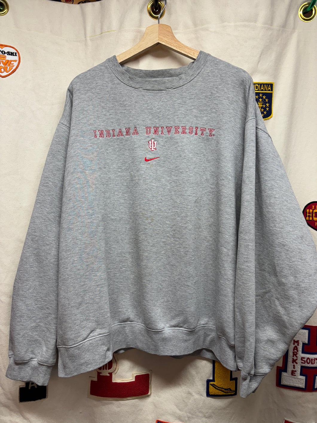Vtg Indiana University Hoosiers Team Nike Crewneck: XXL