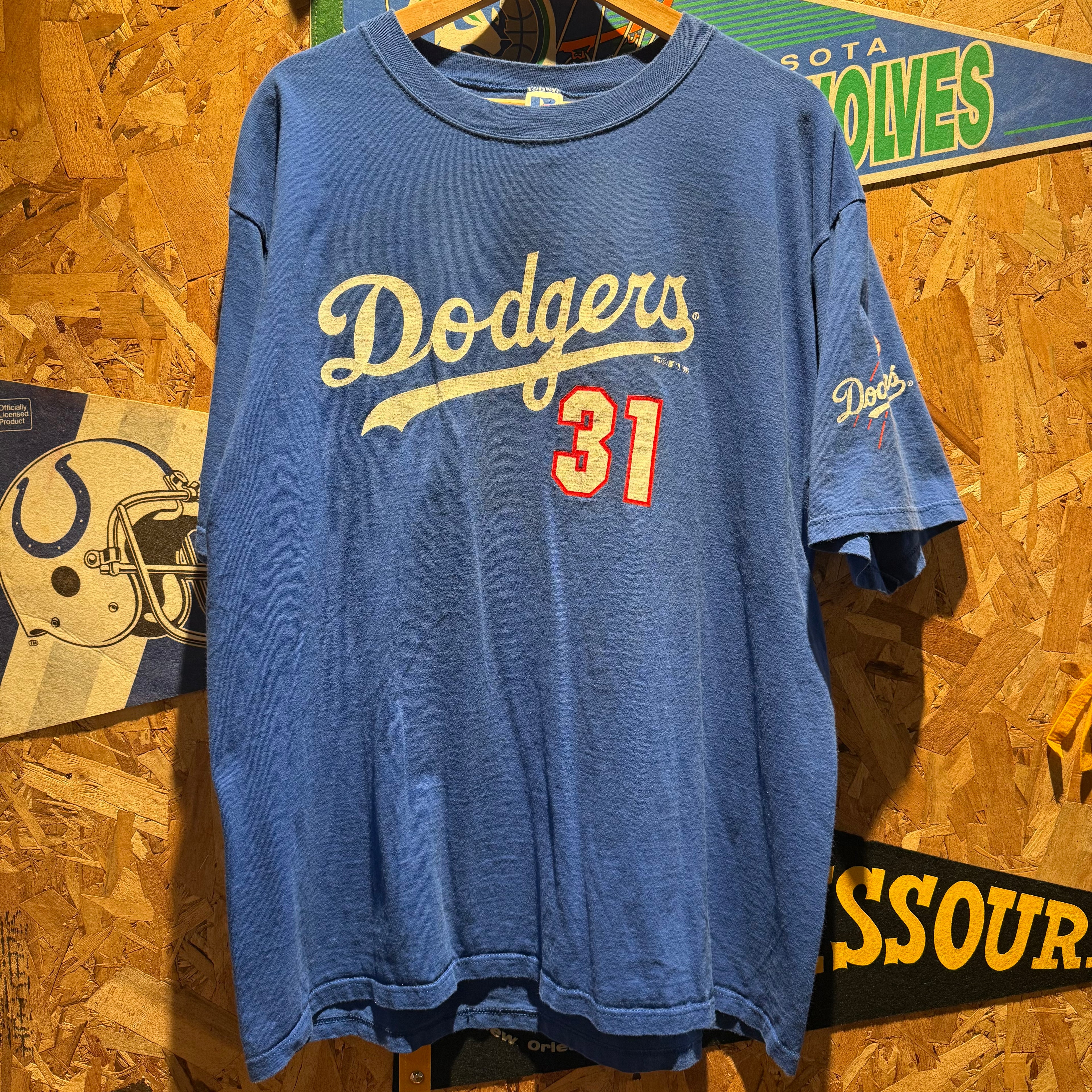 Vintage Los Angeles Dodgers Piazza 31 Baseball T-Shirt: XL
