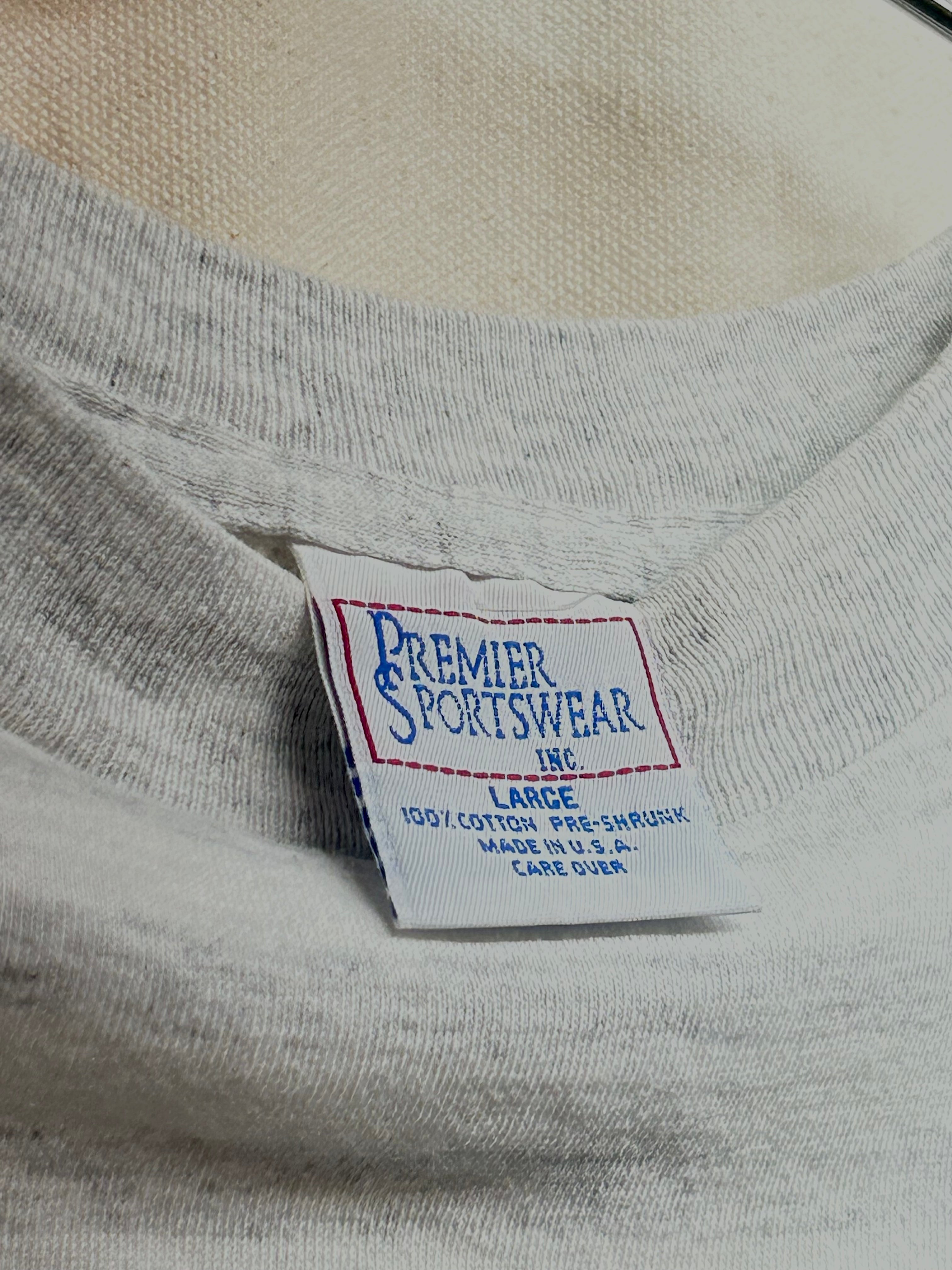 Vintage Elvis Presley Stripped 1988 Grey T-Shirt: L