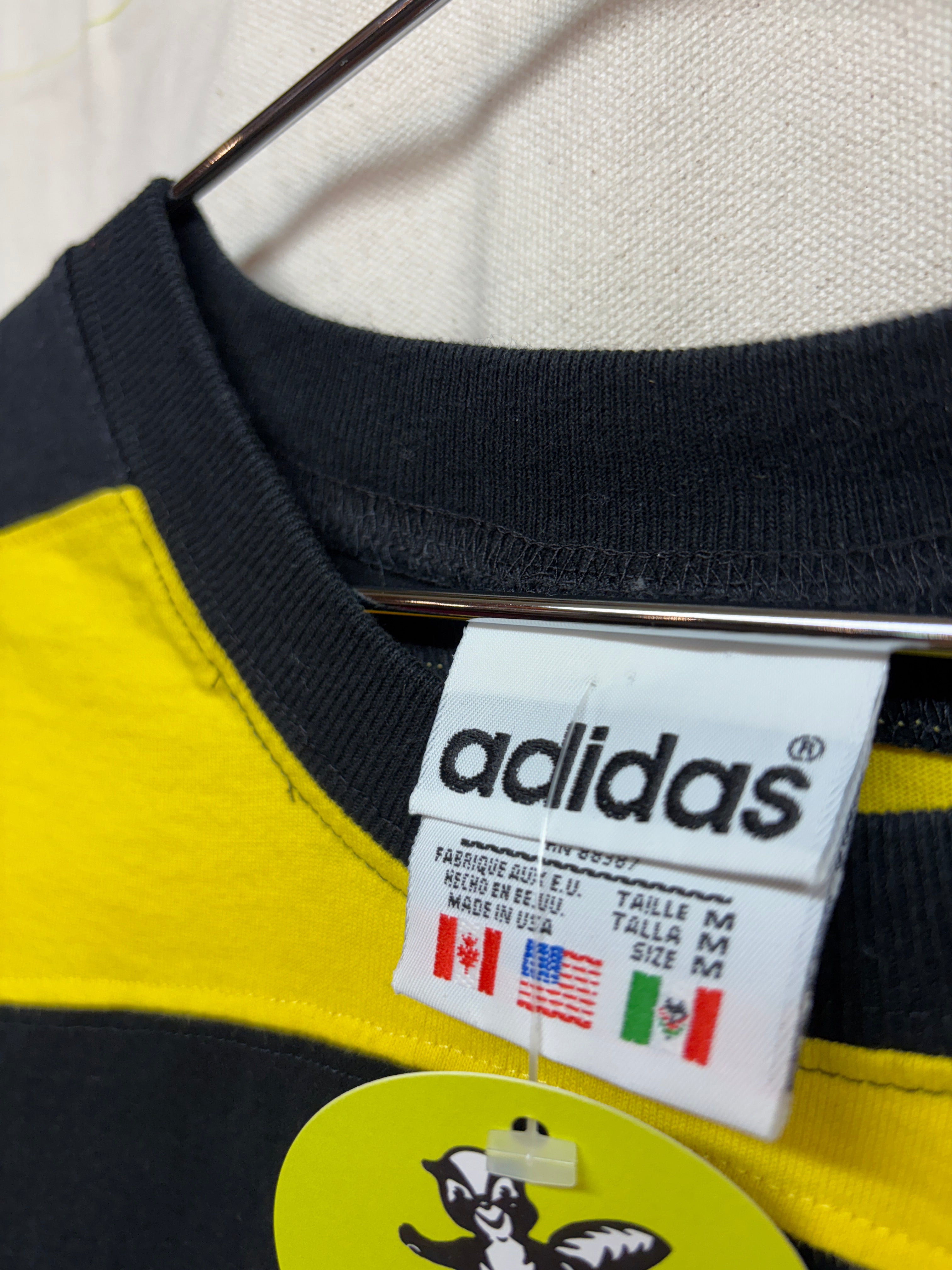 Vtg Columbus Crew MLS Soccer Jersey Adidas Stripe T-Shirt: Medium