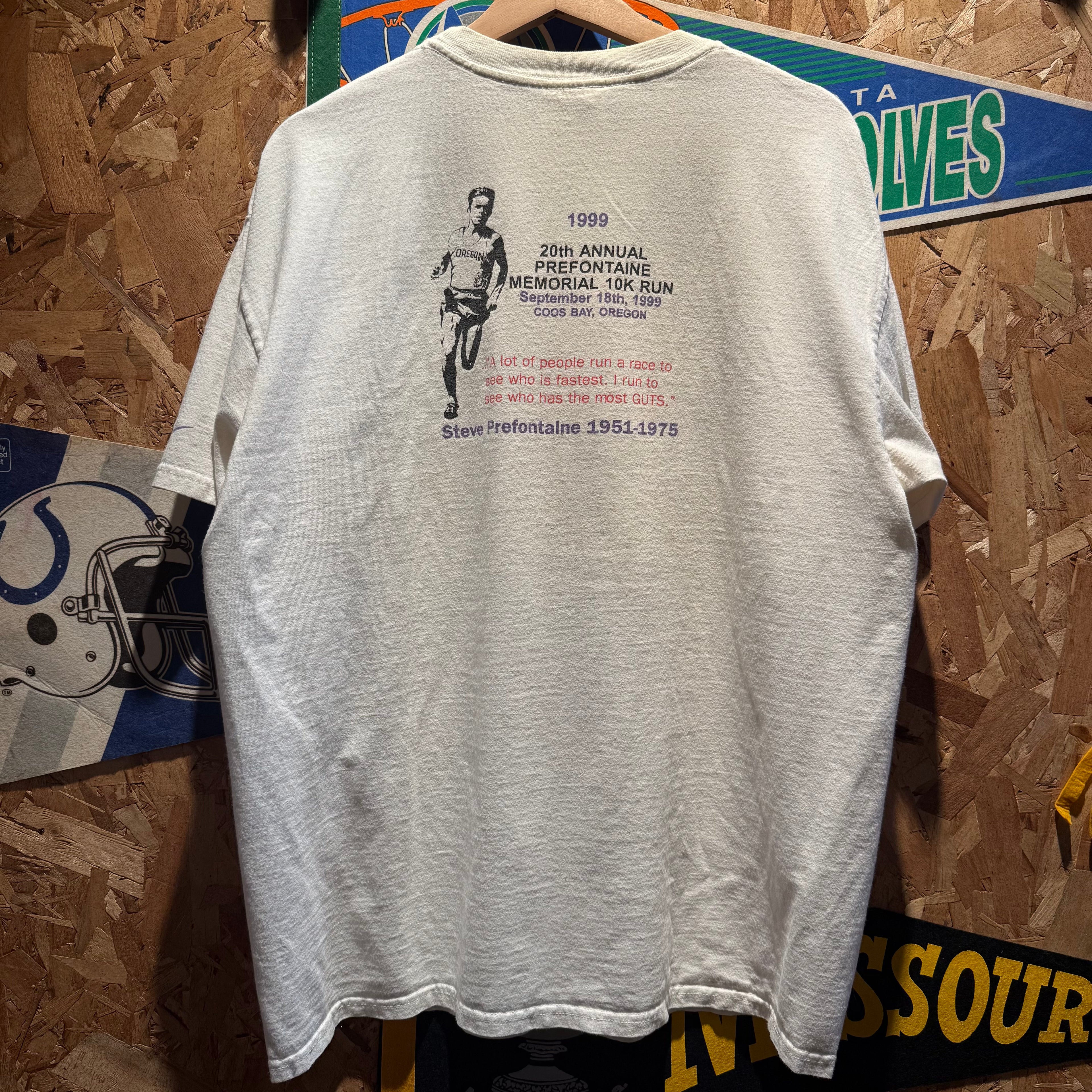 Vintage 1999 20th Annual Prefontaine Memorial 10K Run T-Shirt: L