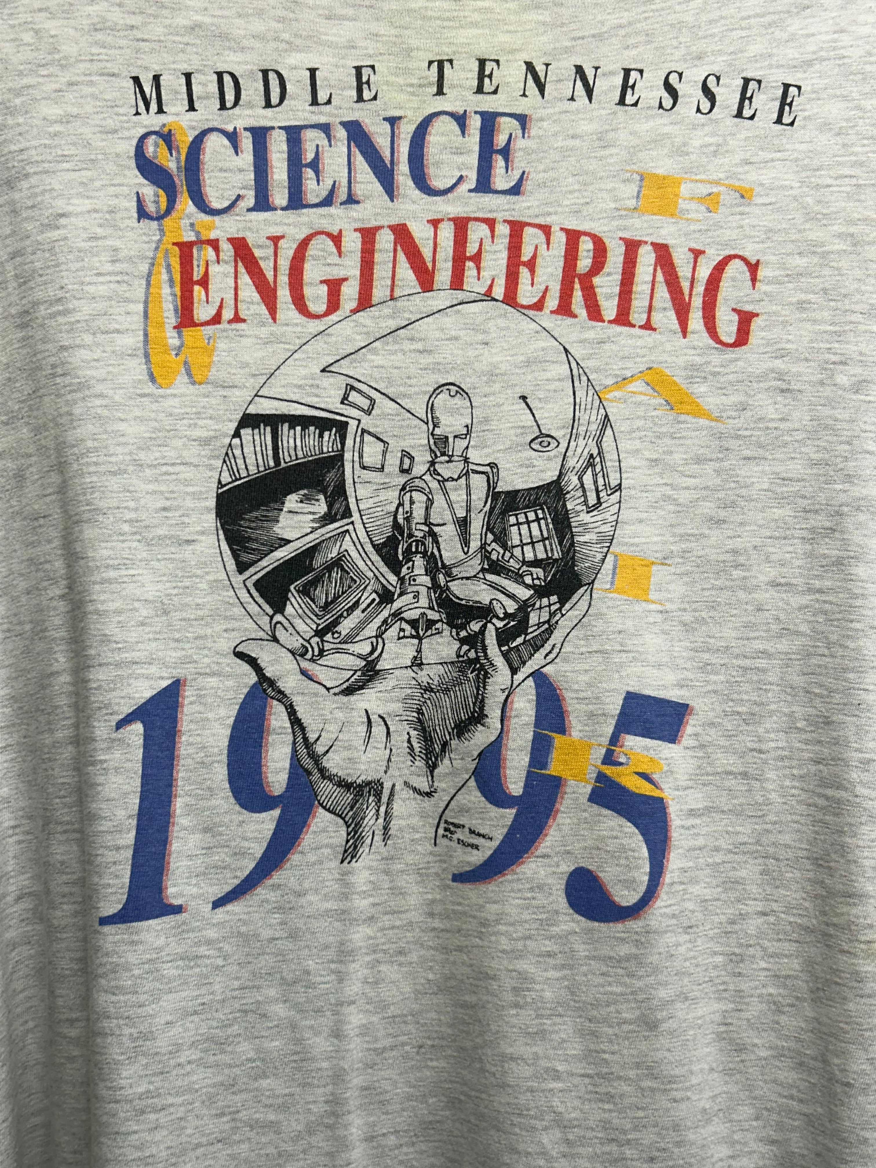 Vintage Middle Tennessee Science Engineering 1995 Vanderbilt Grey T-Shirt: XL