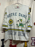 Vintage Notre Dame Long Gone Football History T-Shirt: XL