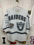 Vintage Long Gone Oakland Raiders Las Vegas NFL Football 3/4 Sleeve Shirt: Large/Medium
