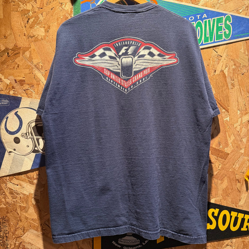 Vintage 2001 Indianapolis F1 SAP United States Grand Prix T-Shirt: L