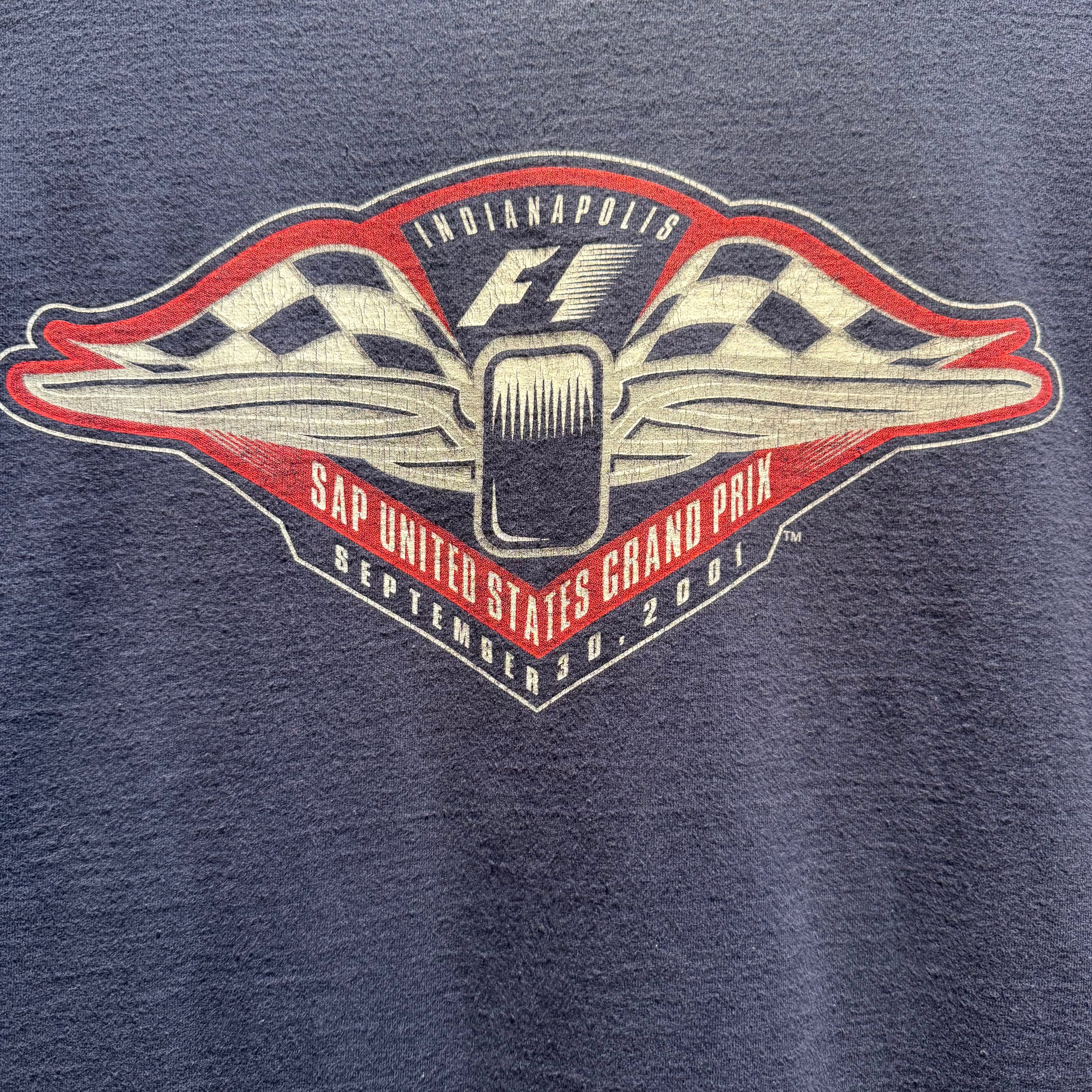 Vintage 2001 Indianapolis F1 SAP United States Grand Prix T-Shirt: L