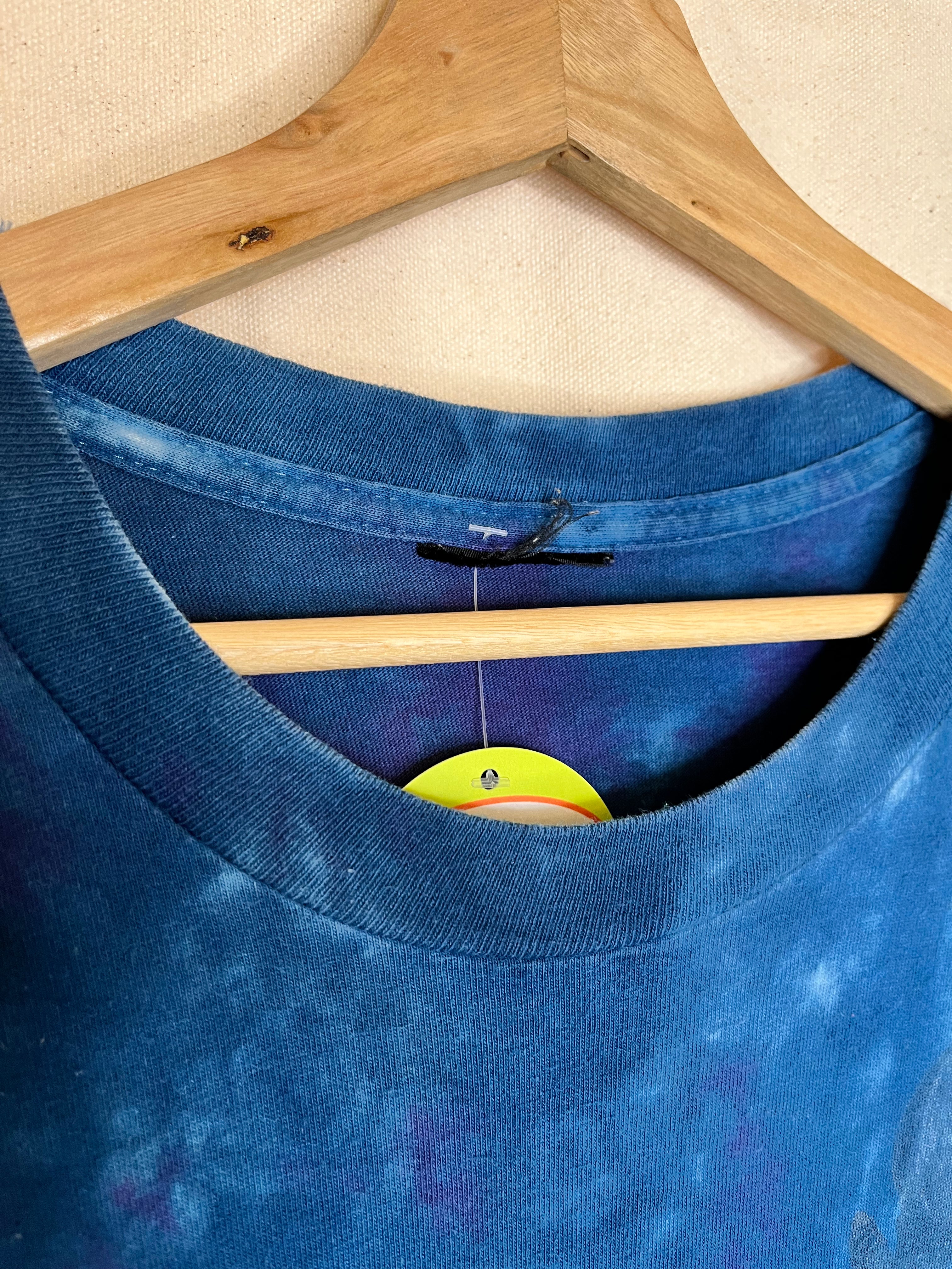 Vintage Harley Davidson Ol Boy Motorcycle Howell's 1997 Tie-Dye Blue T-Shirt: XL