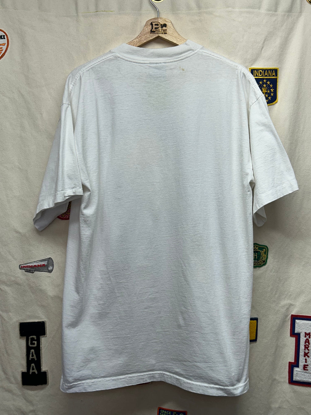 Vintage 1995 The Simpsons "Got Beer?" Homer J. Simpson White T-Shirt: L