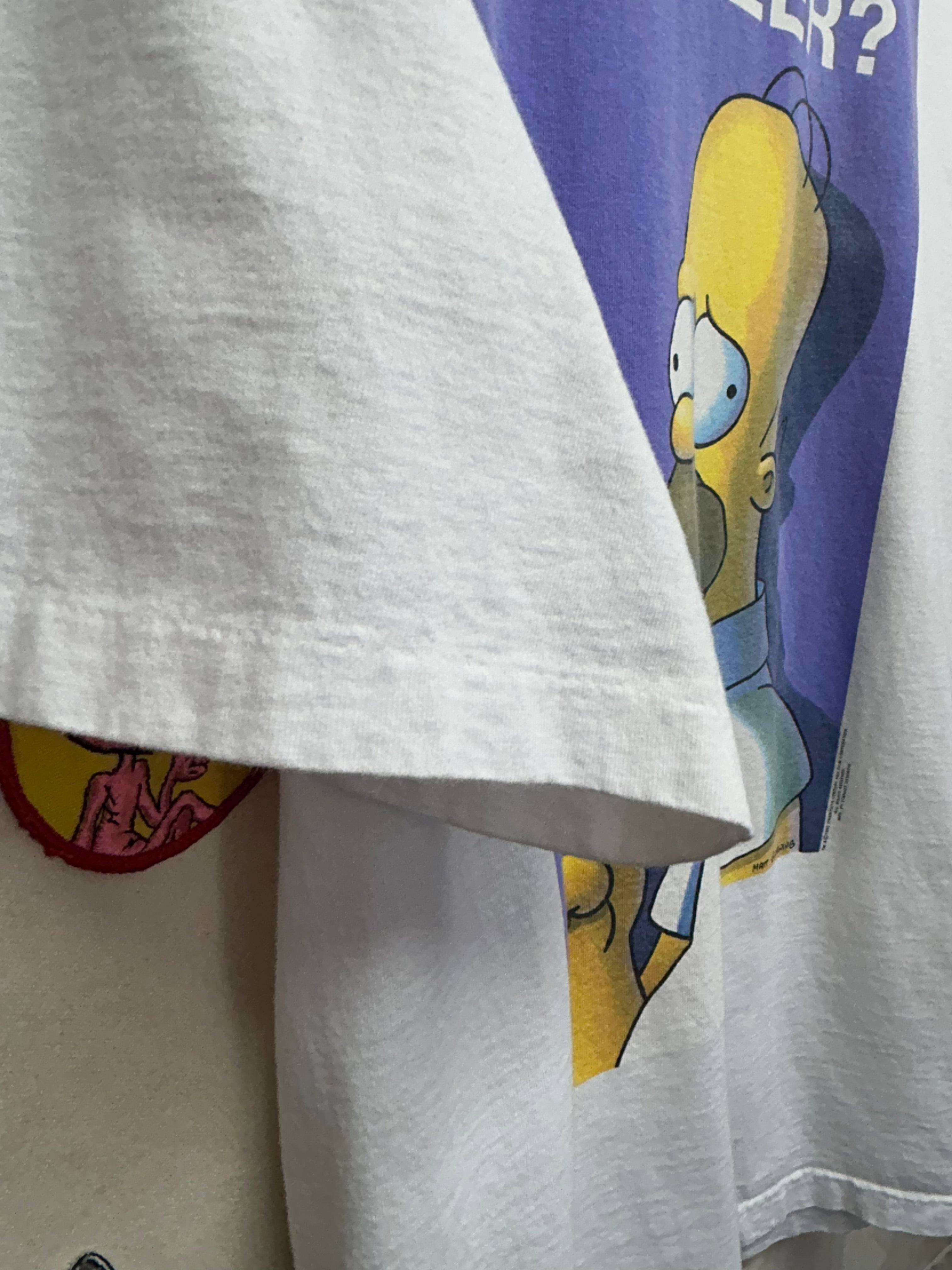 Vintage 1995 The Simpsons "Got Beer?" Homer J. Simpson White T-Shirt: L