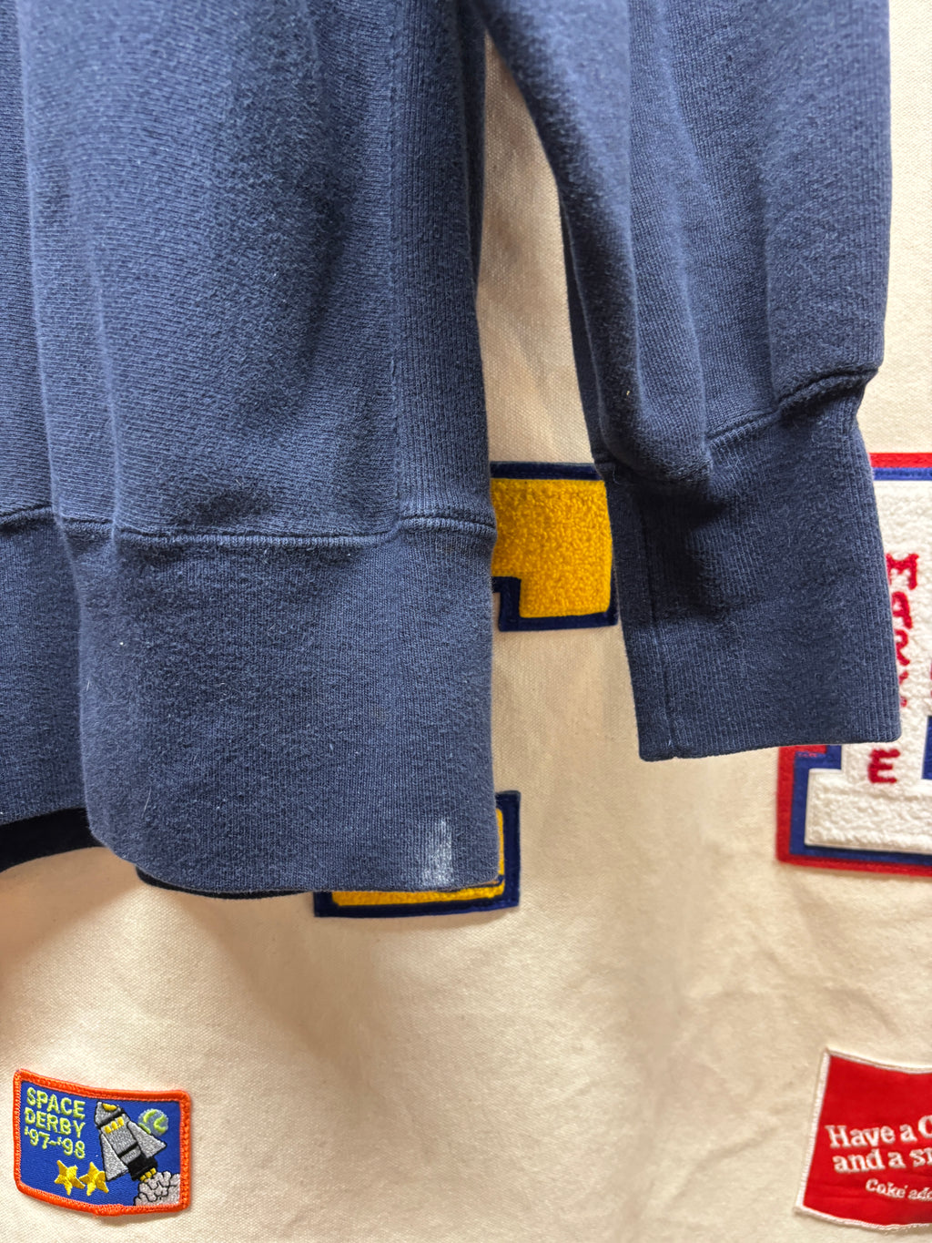 Vintage Ball State University Indiana BSU Cardinals 90's Champion reverse Weave Navy Sweatshirt: XL