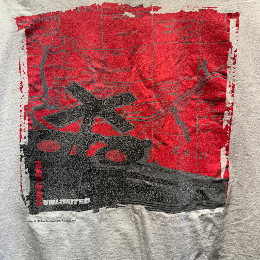 Vintage 1995 Marlboro Unlimited Map Graphic T-Shirt: XL