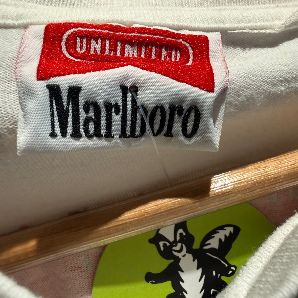 Vintage 1995 Marlboro Unlimited Map Graphic T-Shirt: XL