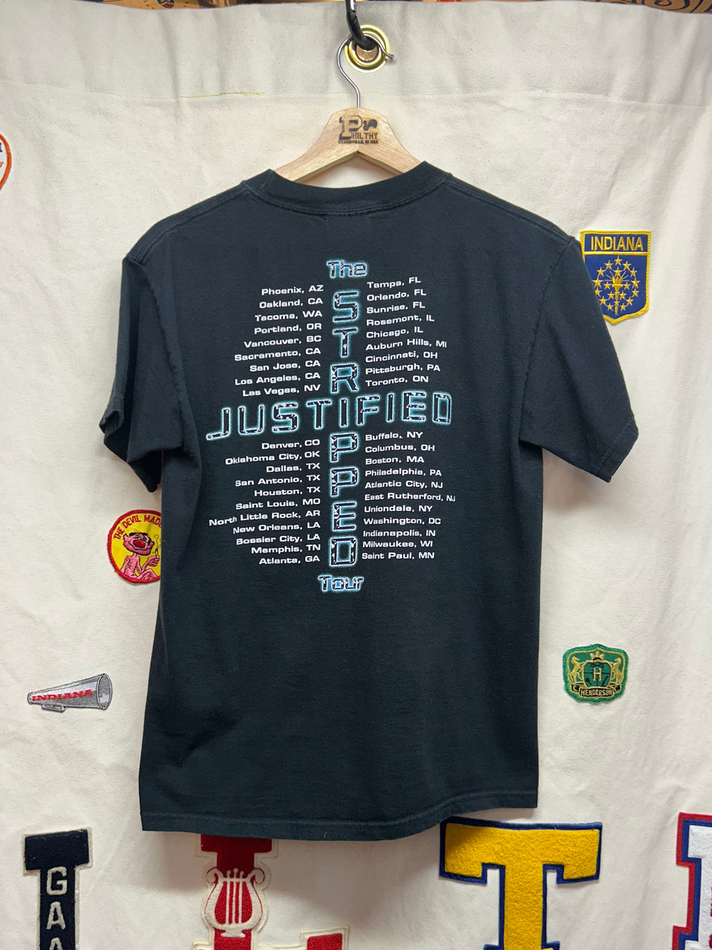 Vintage Justin Timberlake & Christina Aguilera "Justified & Stripped Tour" Black T-Shirt: Small