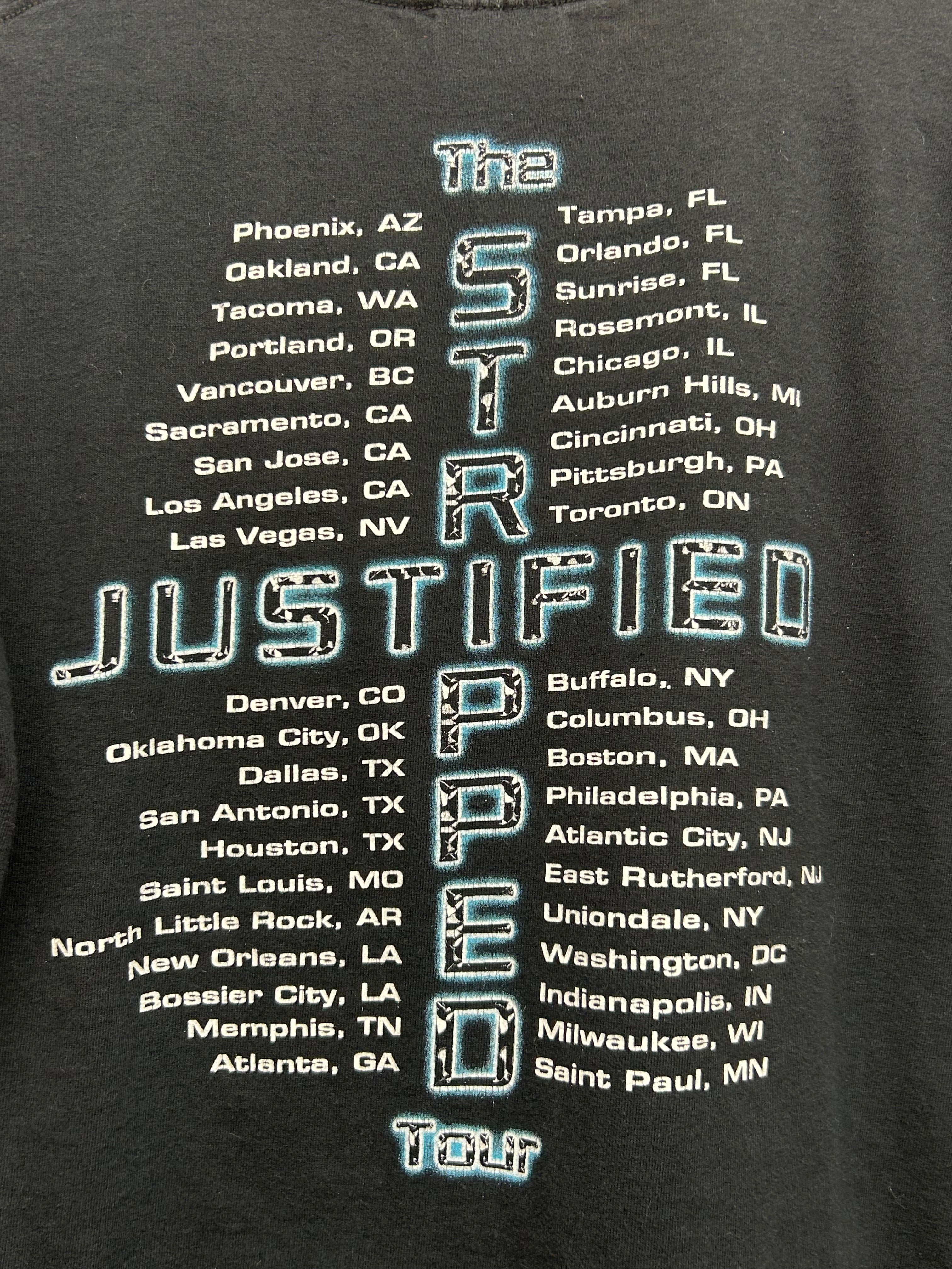 Vintage Justin Timberlake & Christina Aguilera "Justified & Stripped Tour" Black T-Shirt: Small