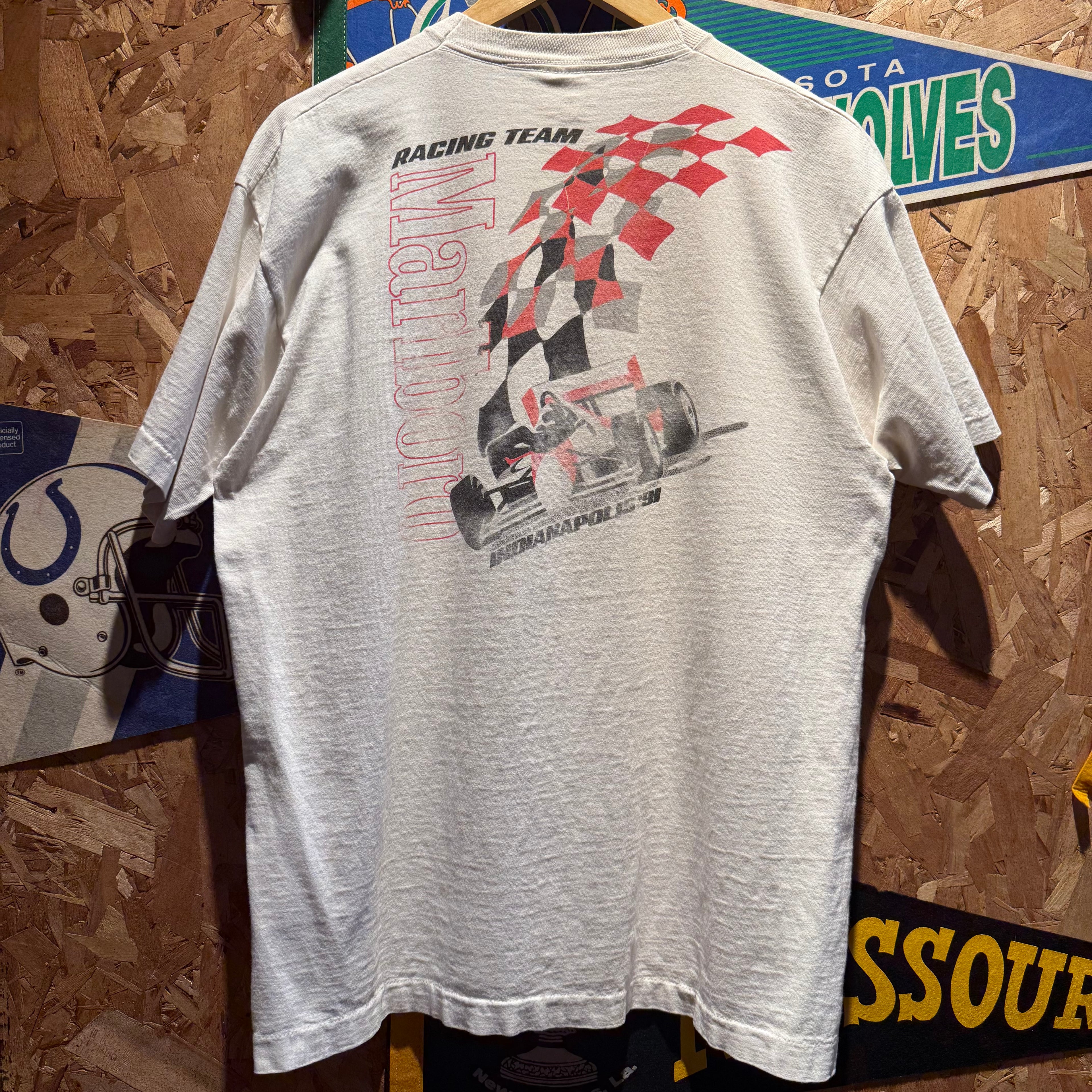 Vintage 1991 Indianapolis Marlboro Racing Team T-Shirt: XL
