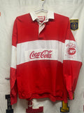 Vintage Coca Cola '80s Rugby Polo Shirt Red/White Shirt: M/L