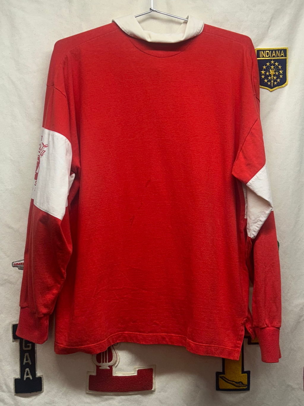 Vintage Coca Cola '80s Rugby Polo Shirt Red/White Shirt: M/L